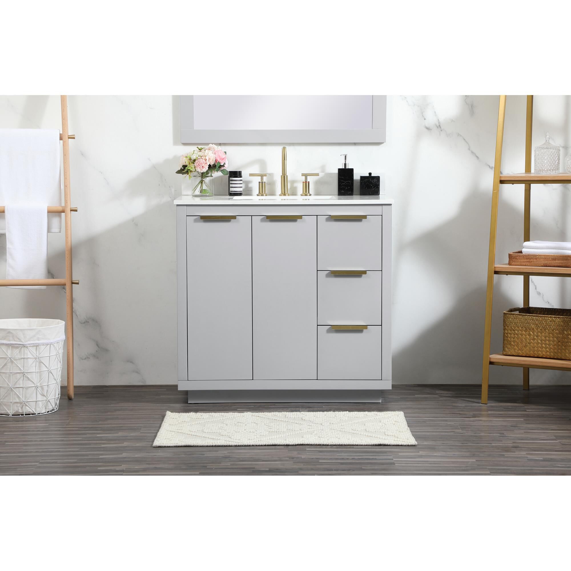 Shown in Grey finish