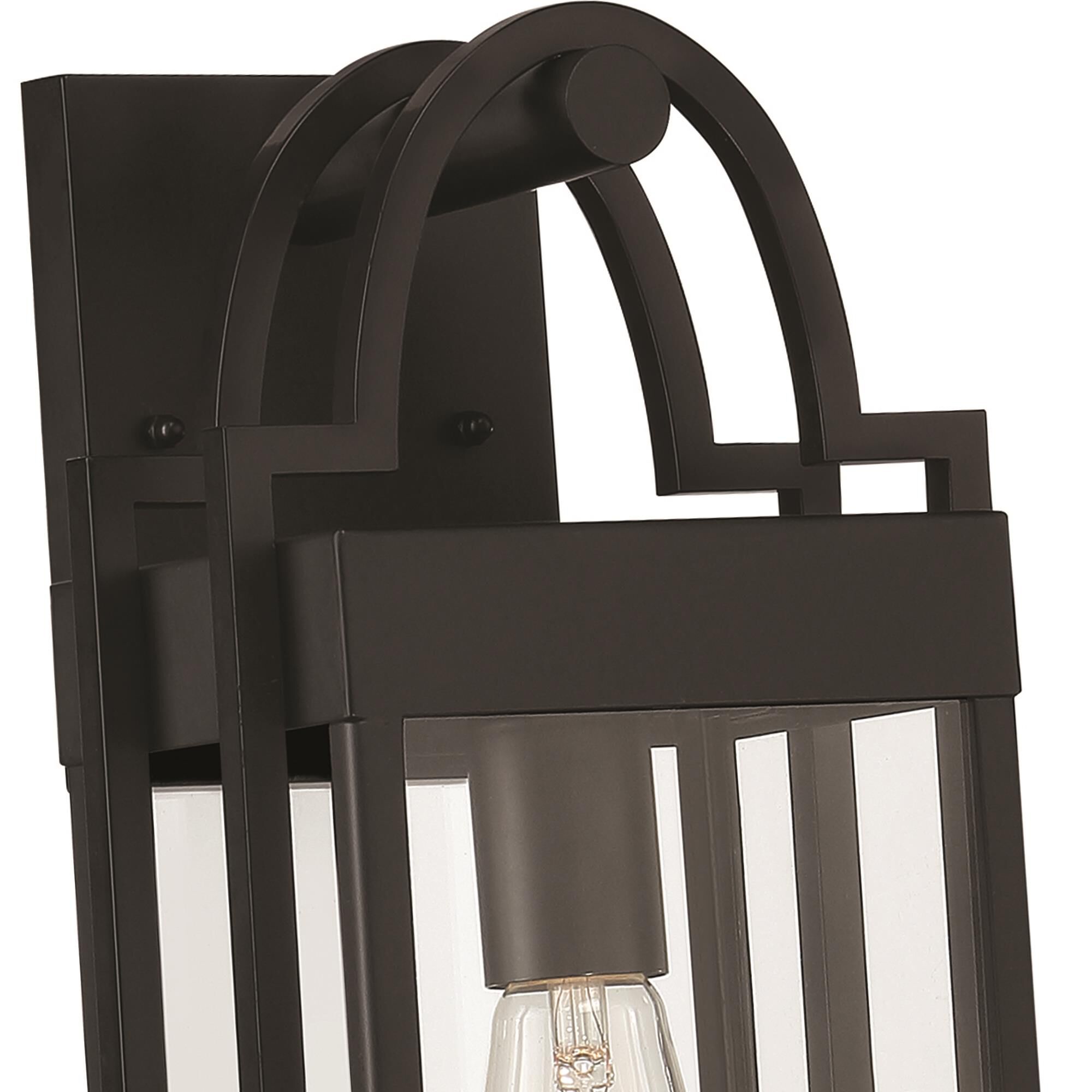 Shown in Matte Black finish and Clear glass