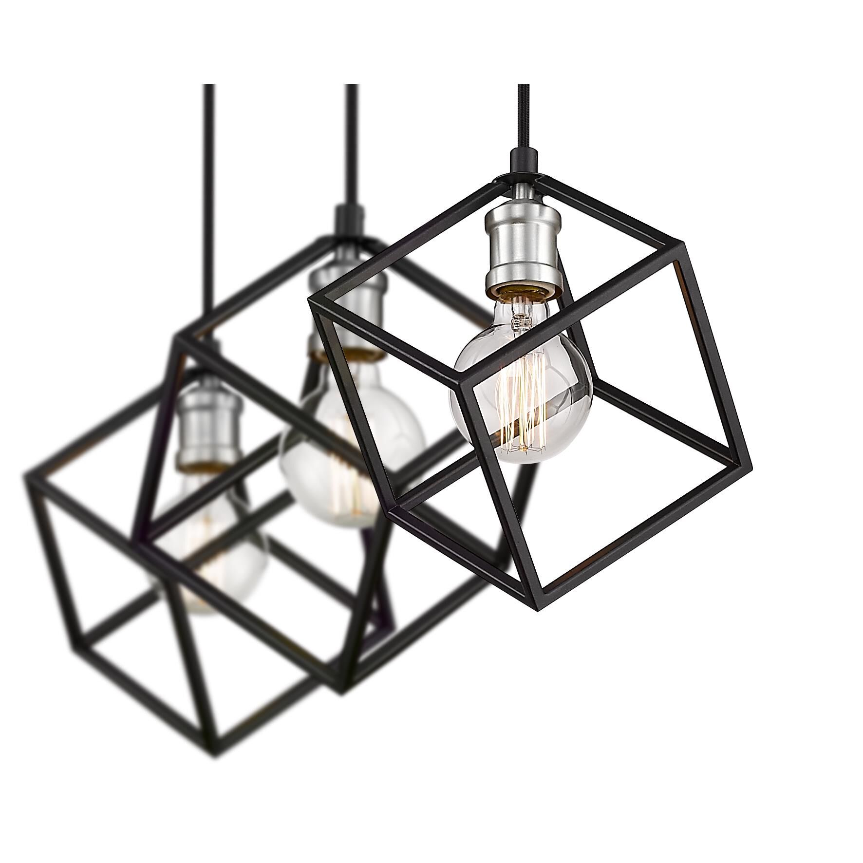 Shown in Matte Black + Brushed Nickel finish and --- glass and --- shade