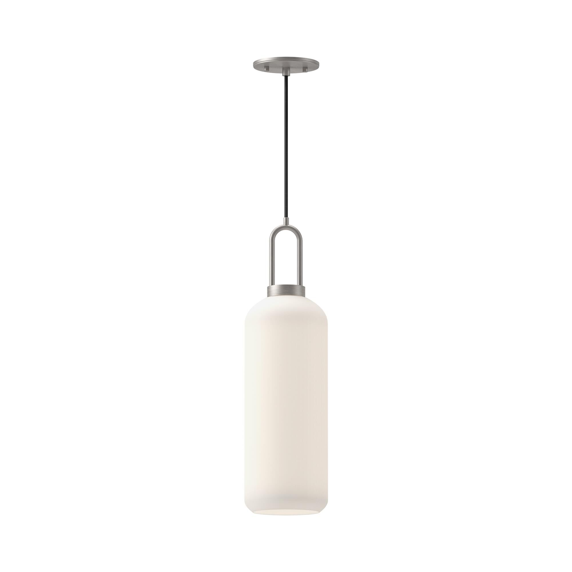 Shown in Brushed Nickel finish and Opal Matte glass