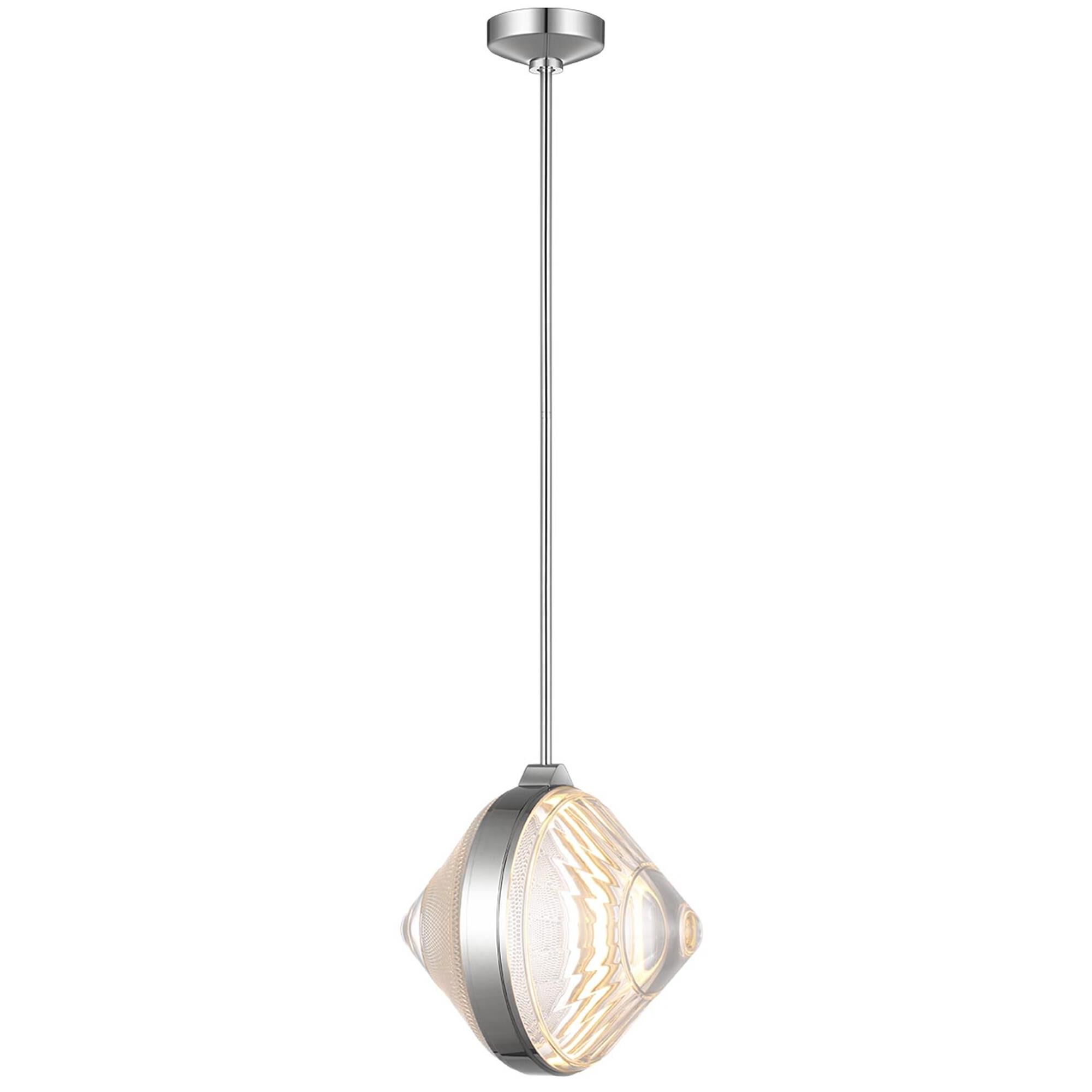 Shown in Polished Nickel finish and Clear crystal