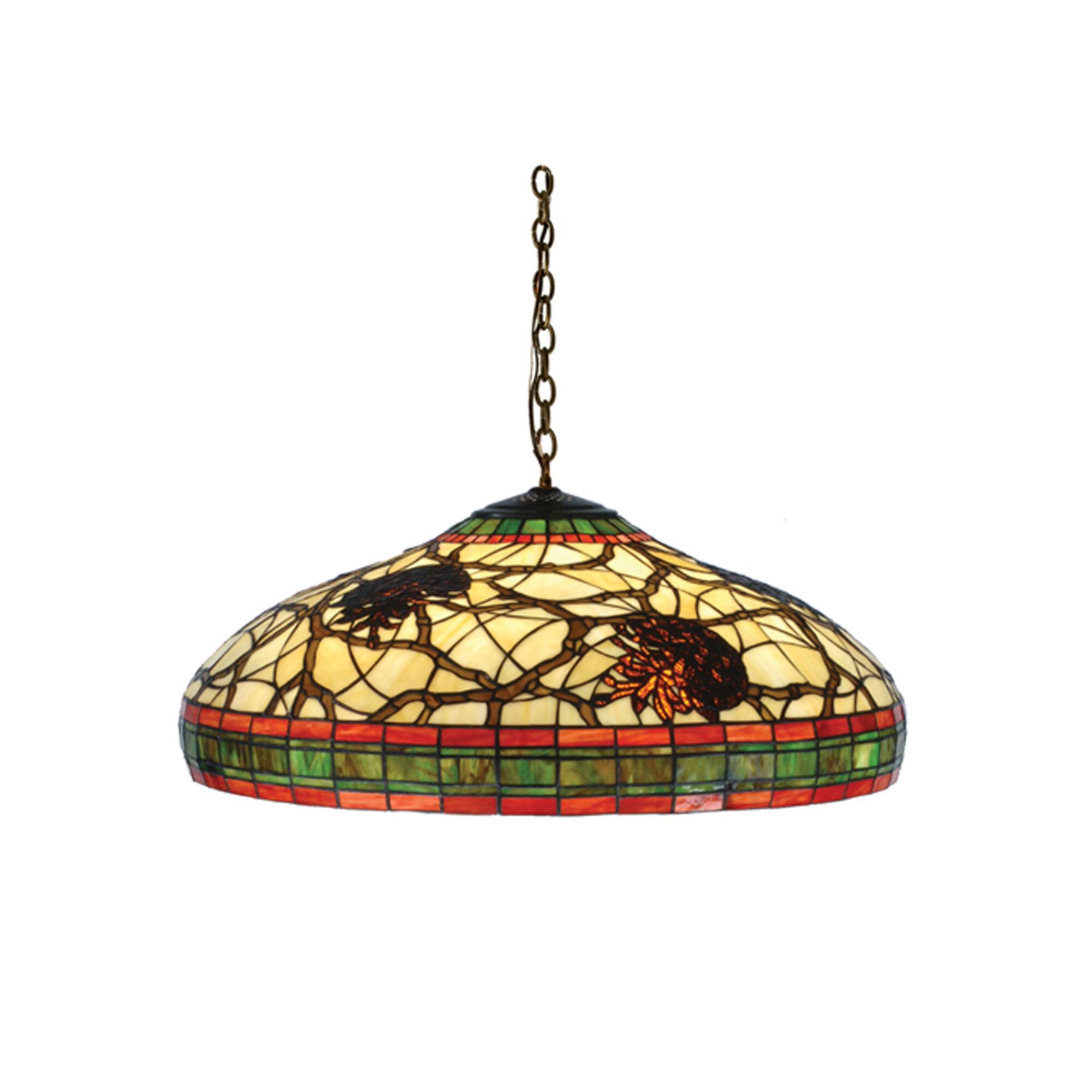 Burgundy Pinecone 22 Inch Large Pendant by Meyda Lighting