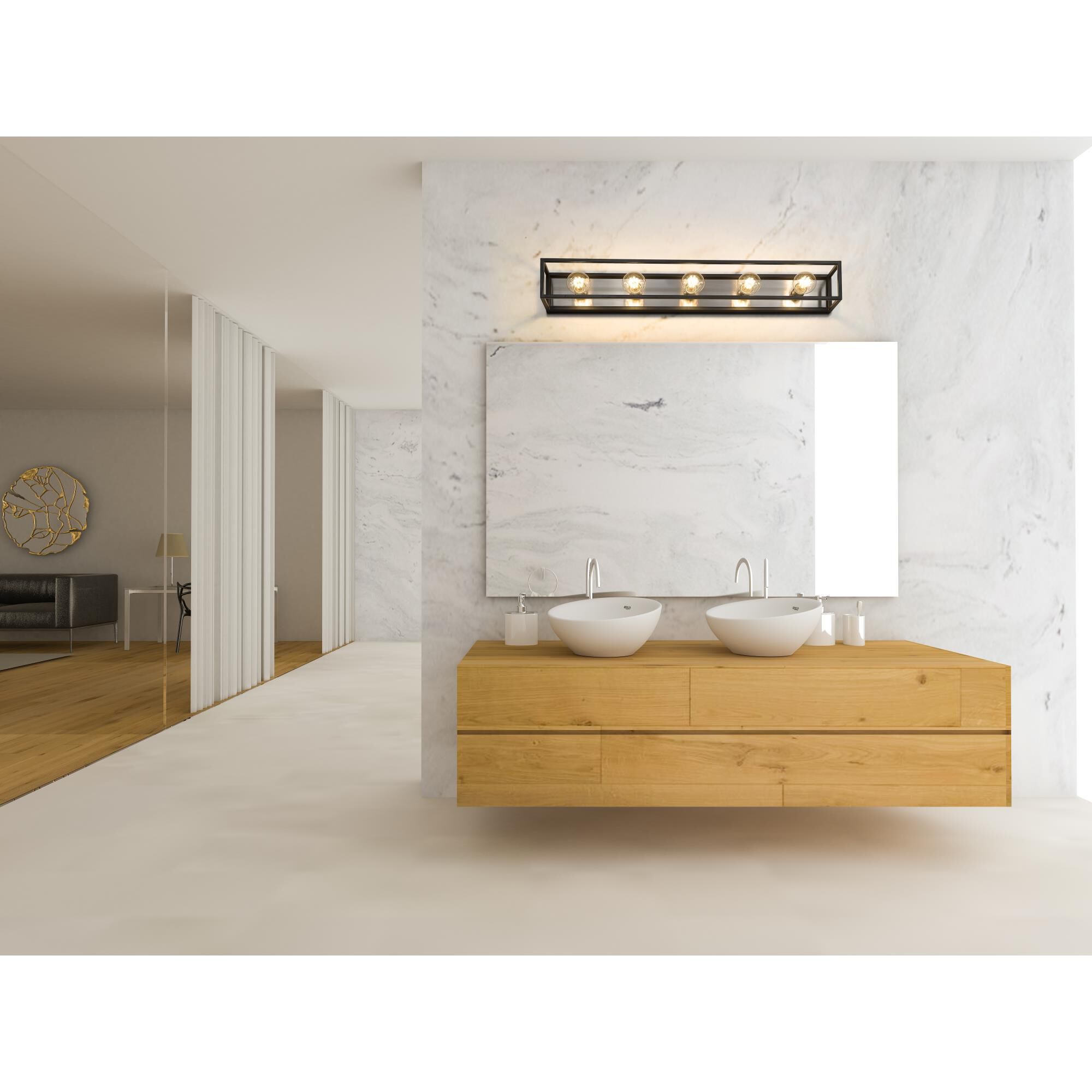 Shown in Matte Black + Brushed Nickel finish and --- glass and --- shade