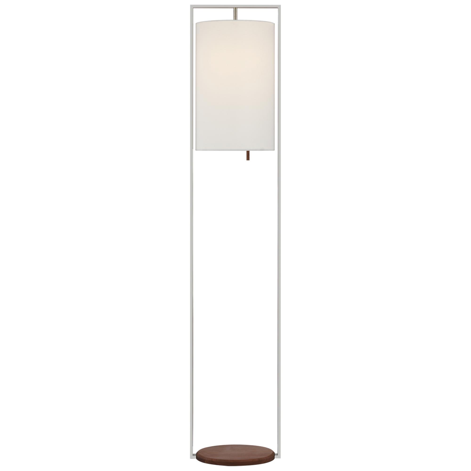 Shown in Polished Nickel and Walnut finish