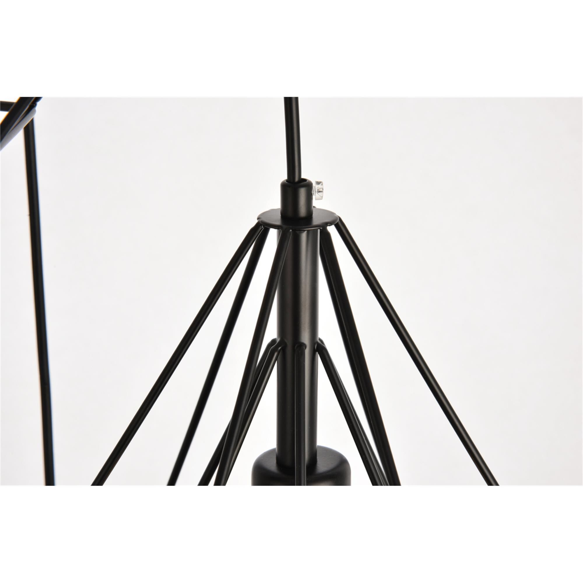 Shown in Black finish and Black Iron shade