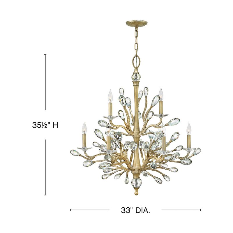 Eve 34 Inch Chandelier by Fredrick Ramond