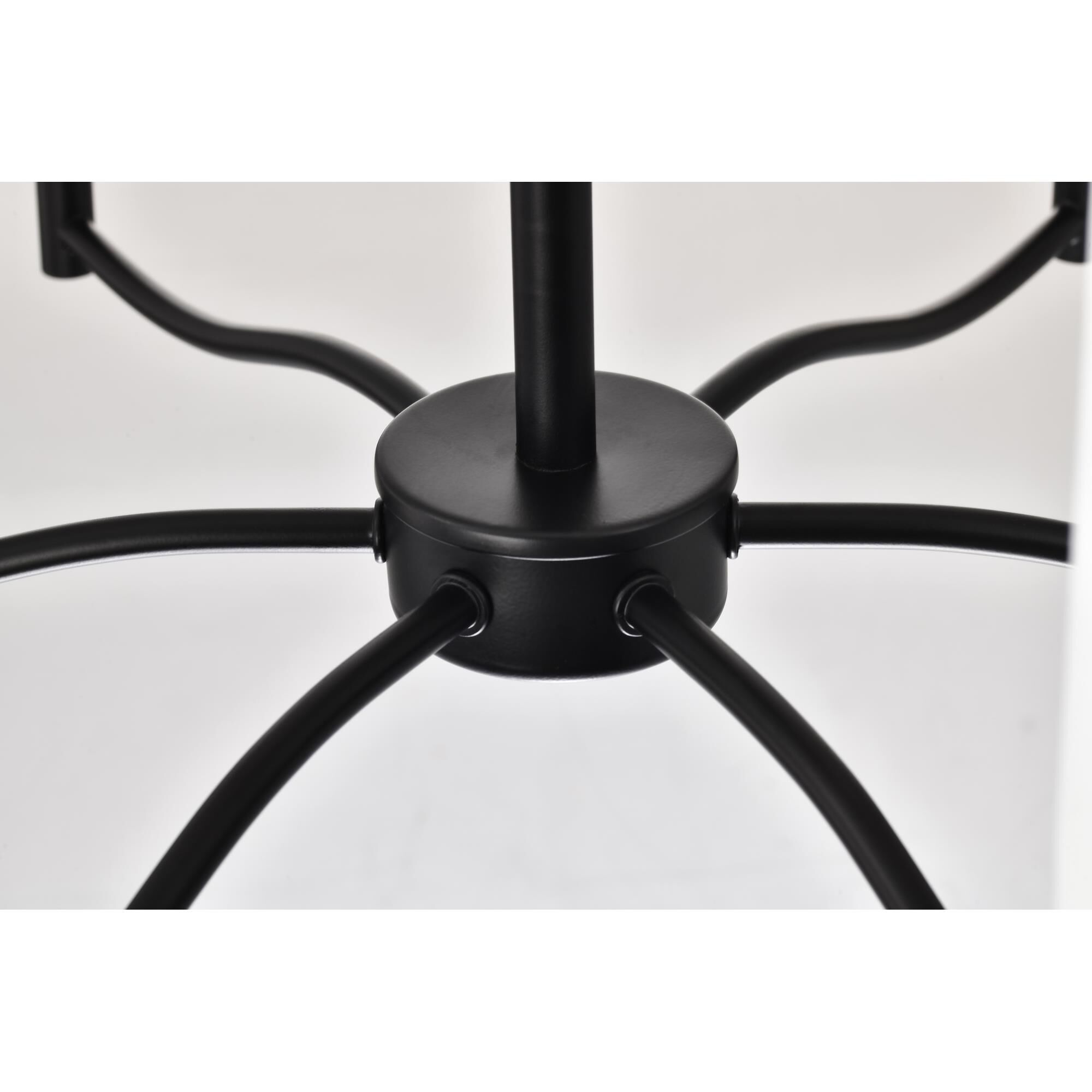 Shown in Matte Black finish and White Opal glass