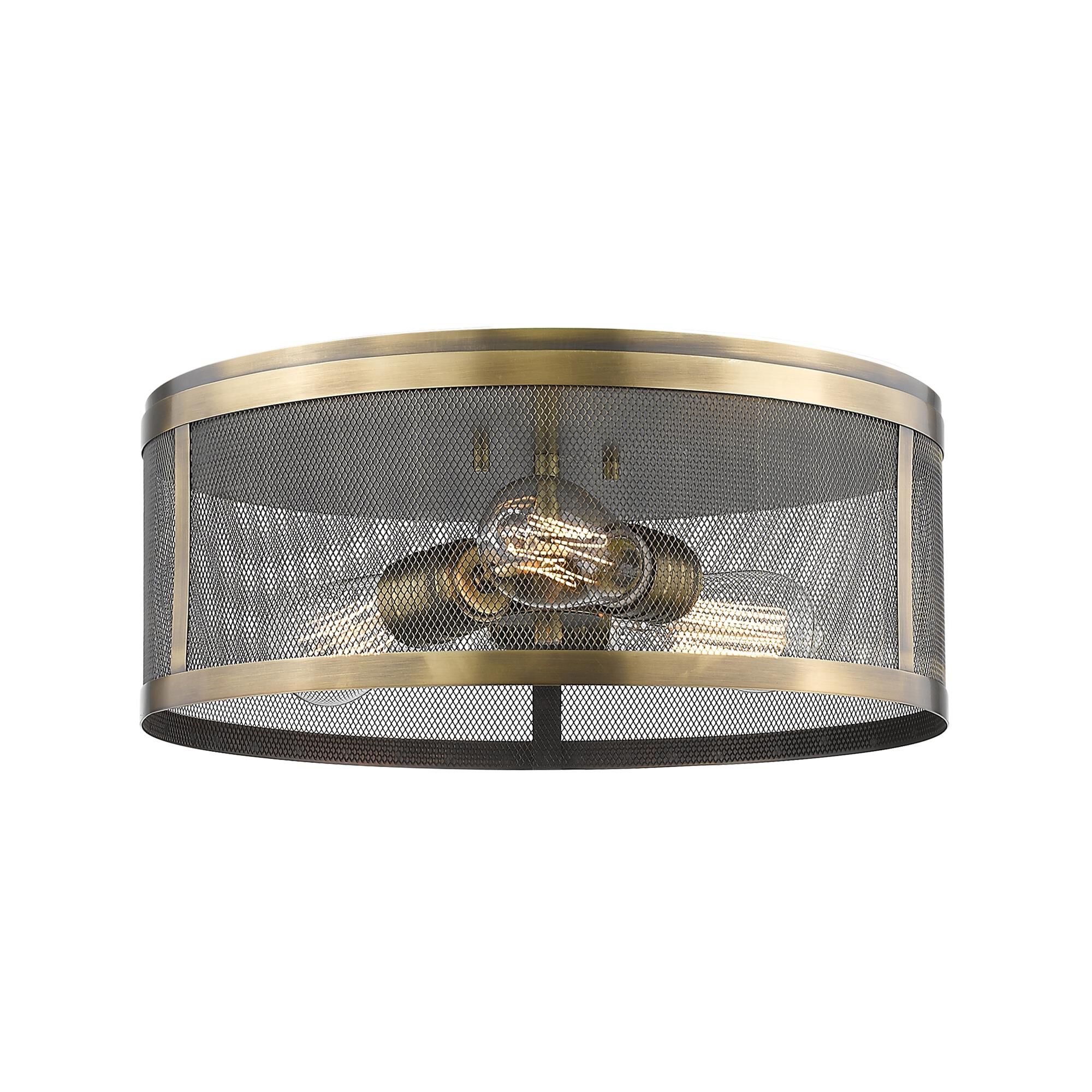 Meshsmith 14 Inch 3 Light Flush Mount by Z-Lite - Clearance