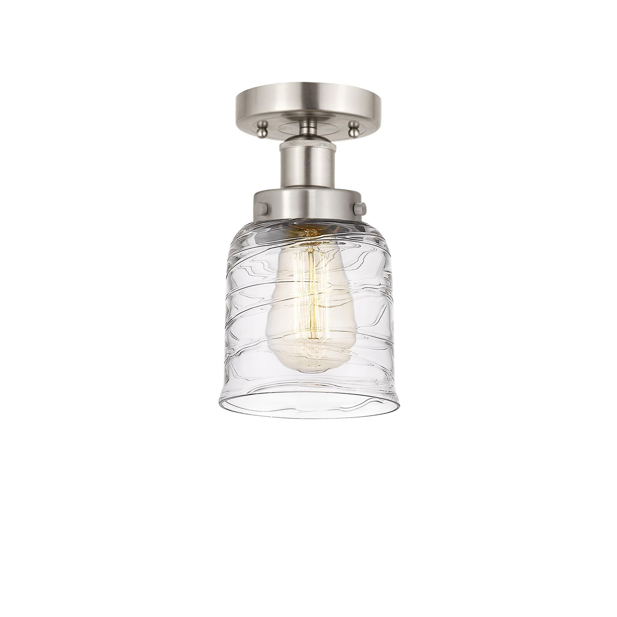 Shown in Brushed Satin Nickel, Plated Smoke finish and Plated Smoke glass and Plated Smoke Glass shade