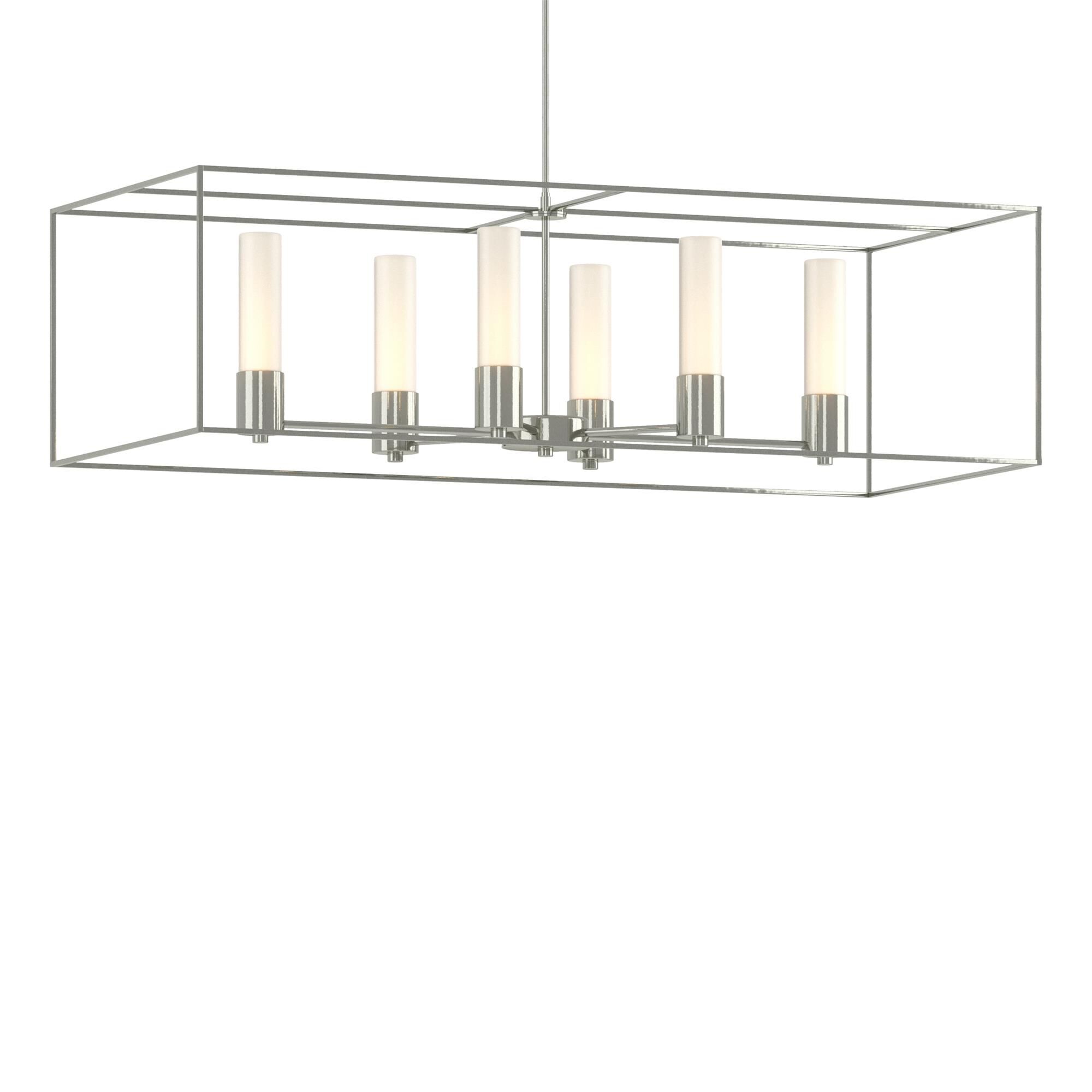 Shown in Sterling finish and Opal glass and Sterling accent