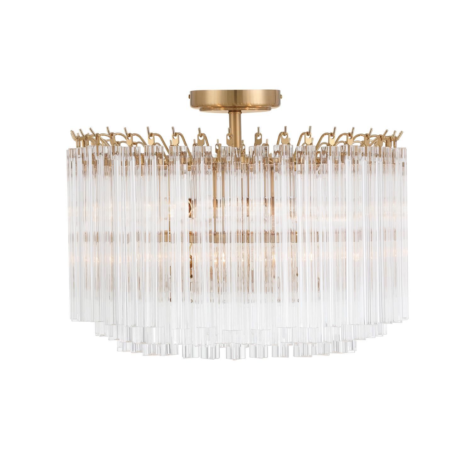 Lofton 18 Inch Semi Flush Mount by Crystorama