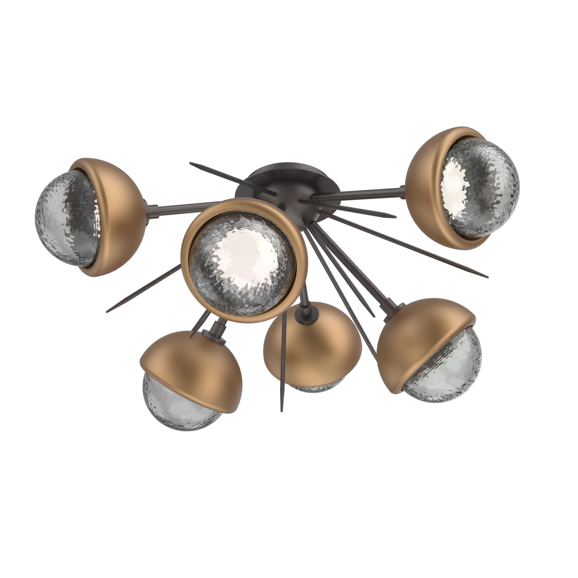 Shown in Graphite finish and Smoke glass and Novel Brass accent