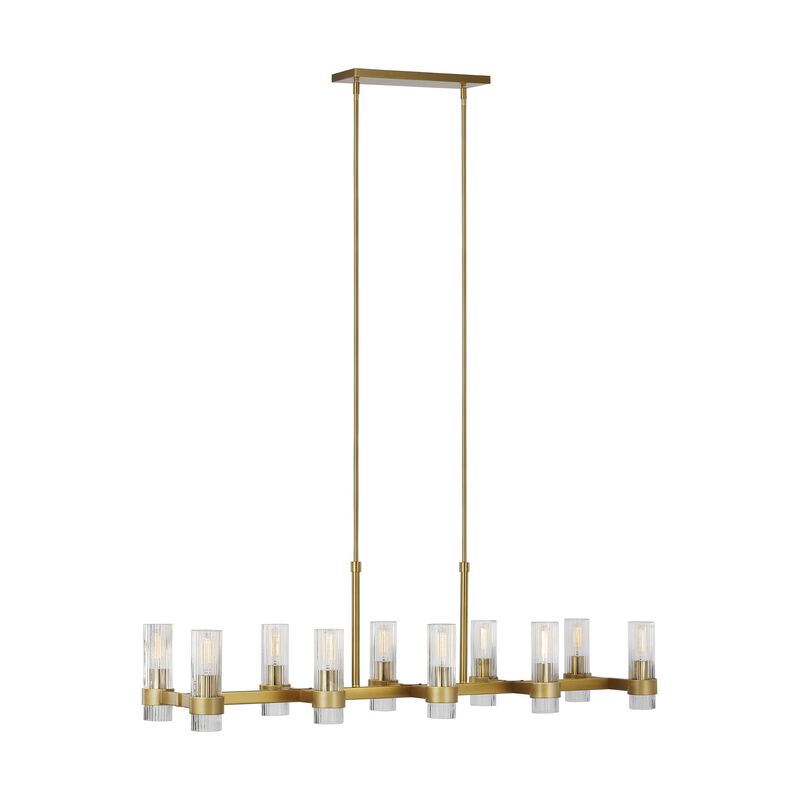 Chapman & Myers Geneva 50 Inch 10 Light Linear Suspension Light by Visual Comfort Studio Collection