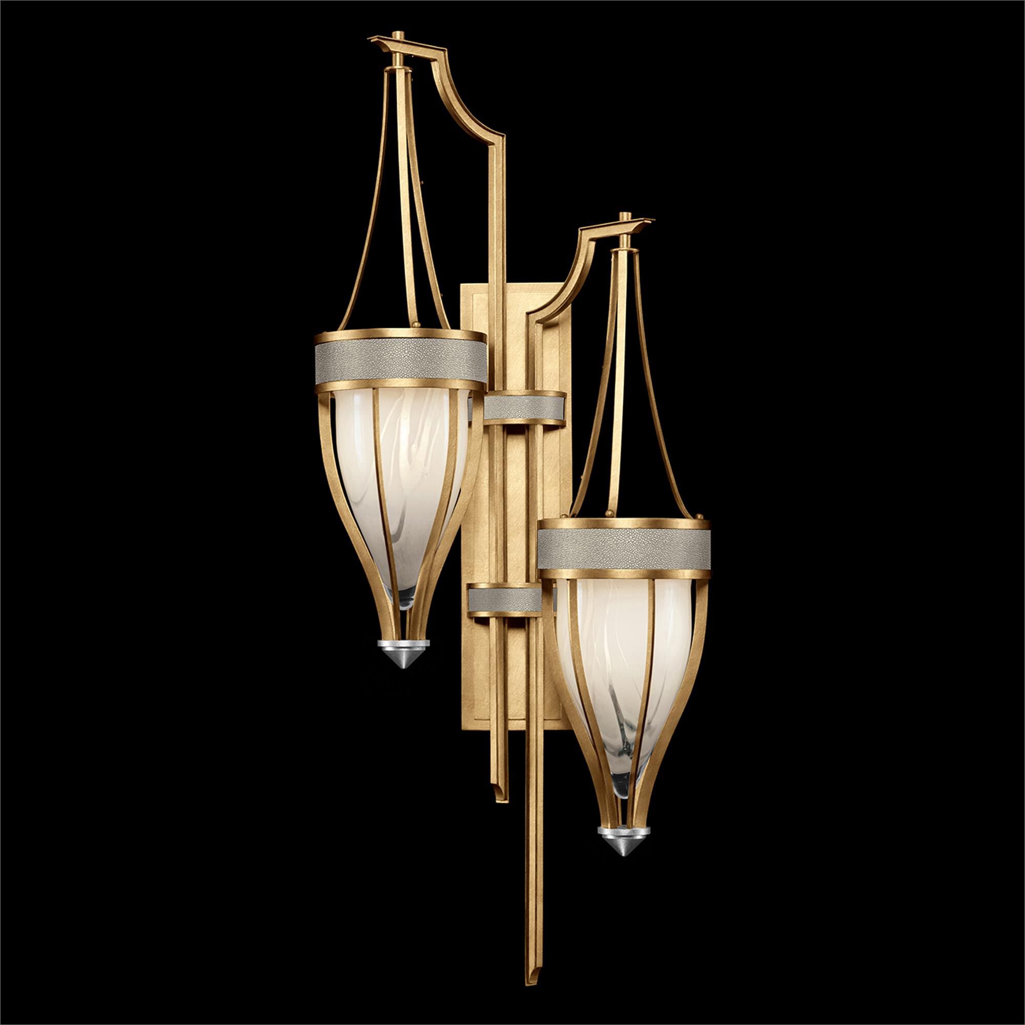Shown in Gold Leaf and Nickel  finish and Coco accent