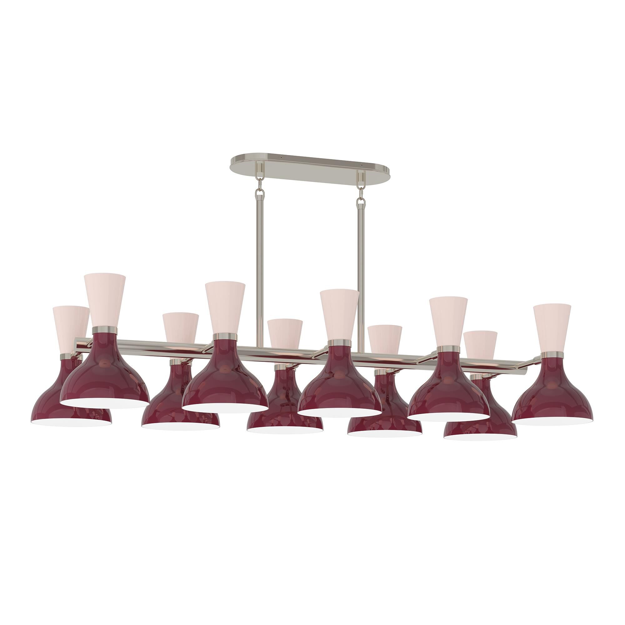 Shown in Silver finish and Sugar Plum and Rose Water shade