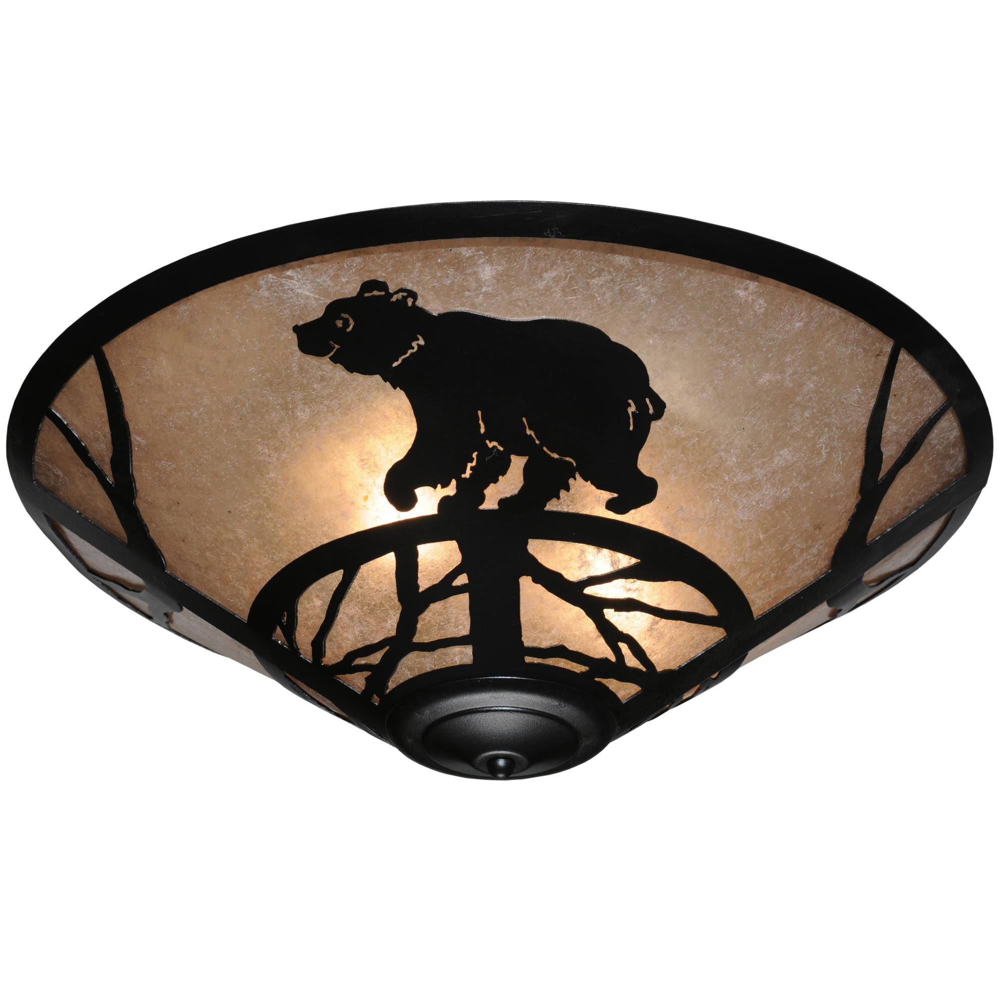 Happy Bear On The Loose 22 Inch 3 Light Flush Mount by Meyda Lighting