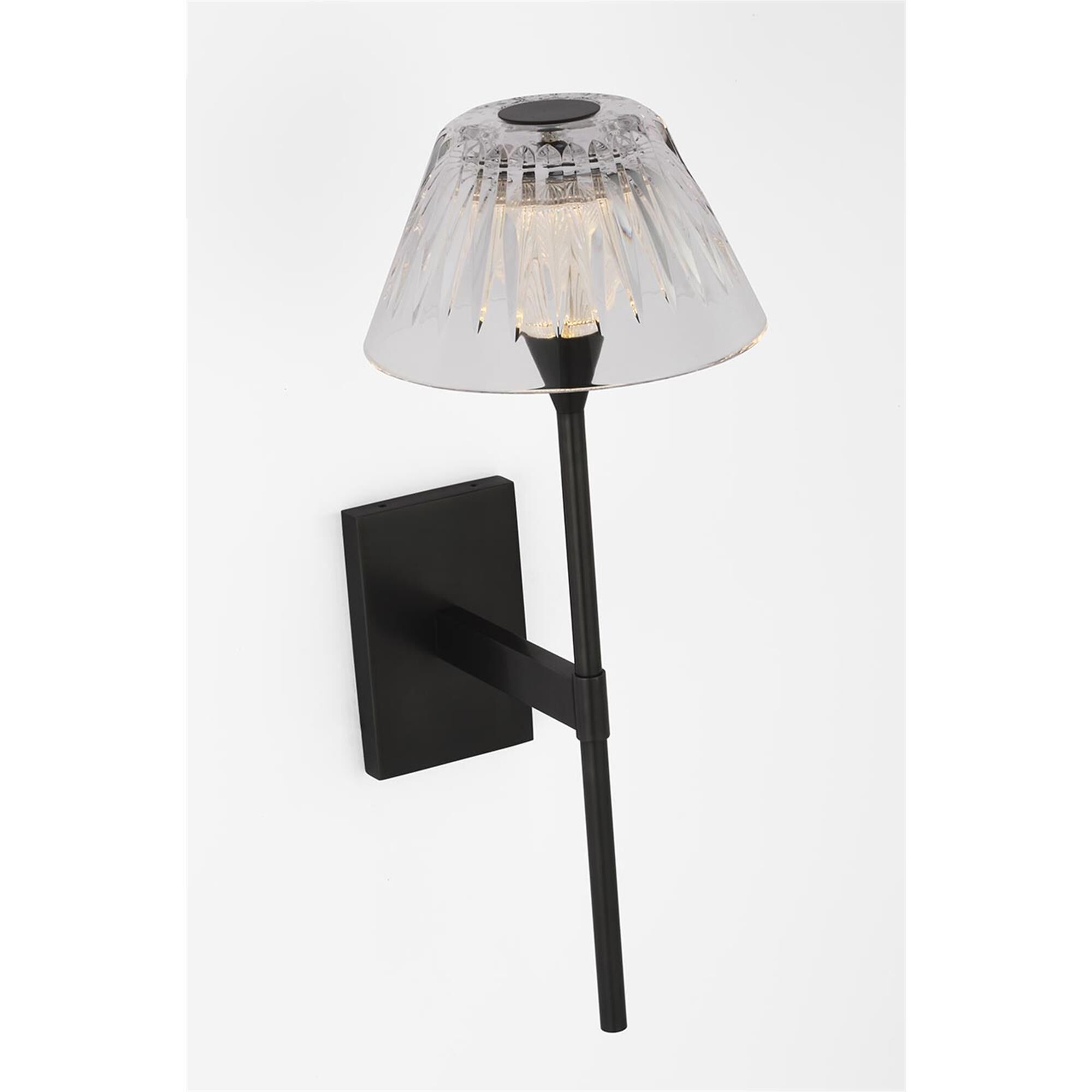 Shown in Bronze finish and Clear crystal