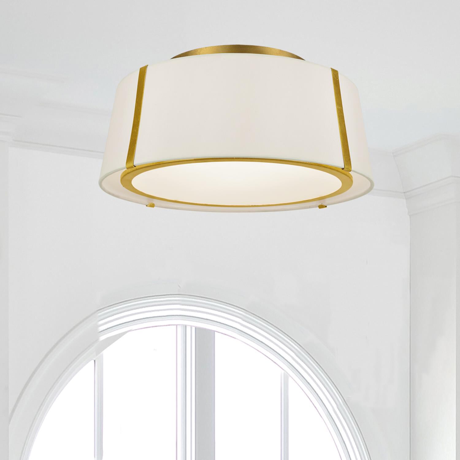 Fulton 18 Inch 3 Light Semi Flush Mount by Crystorama