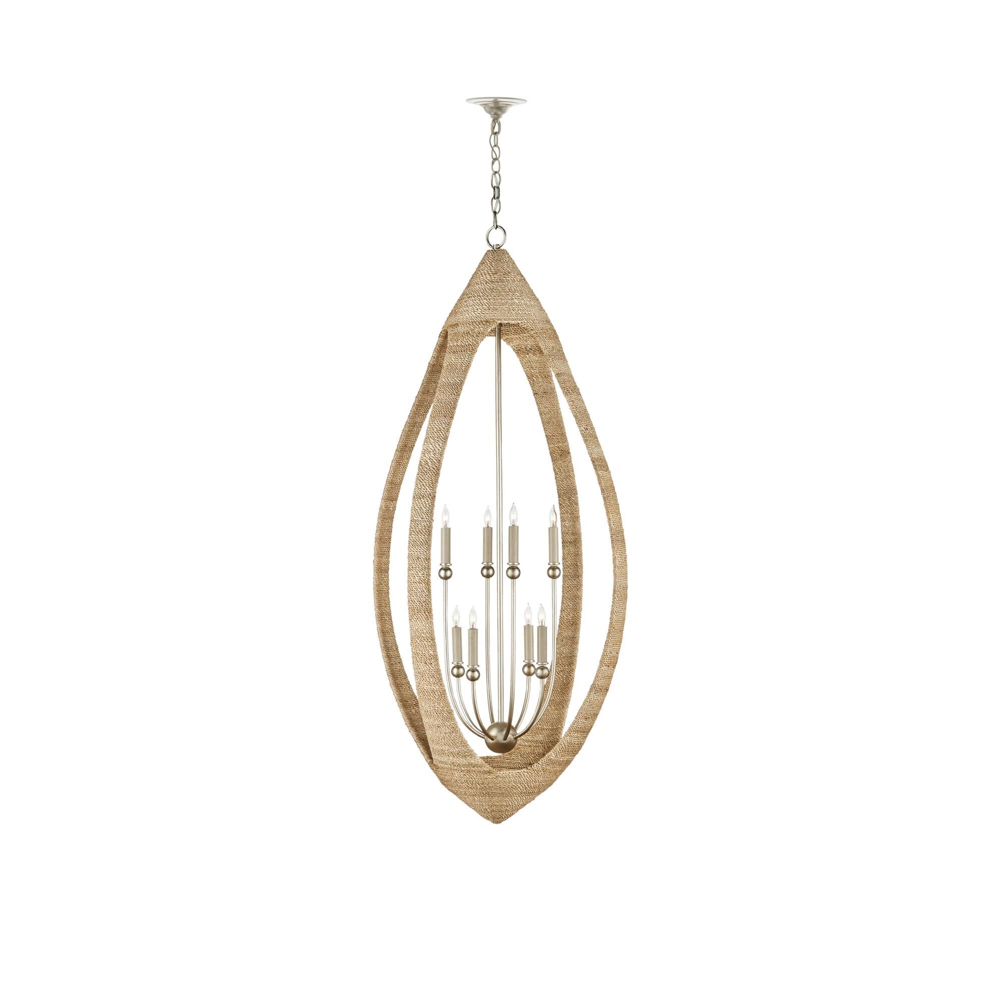 Shown in Contemporary Silver Leaf, Smokewood and Natural Rope finish