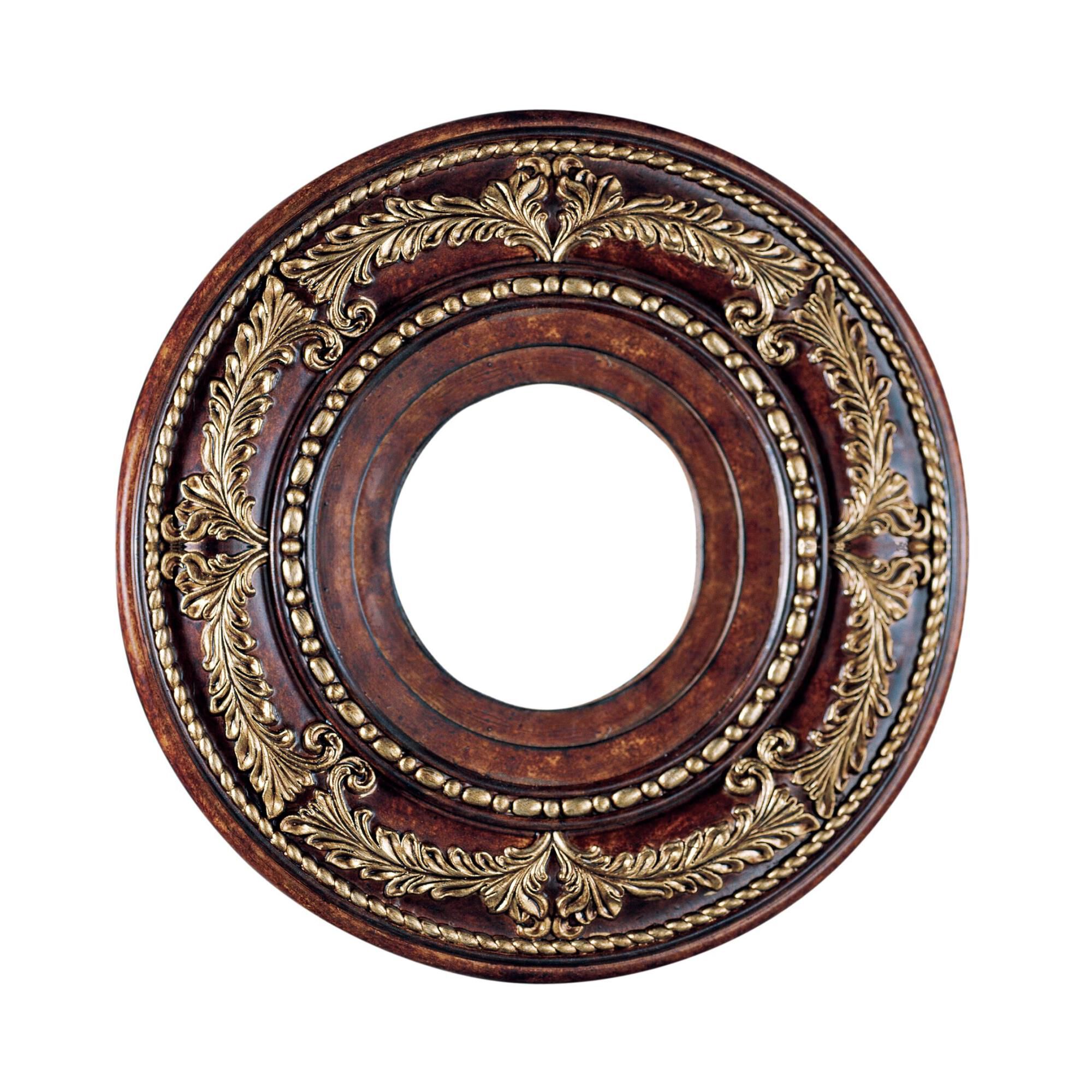 Shown in Verona Bronze-Aged Gold Leaf Accents finish