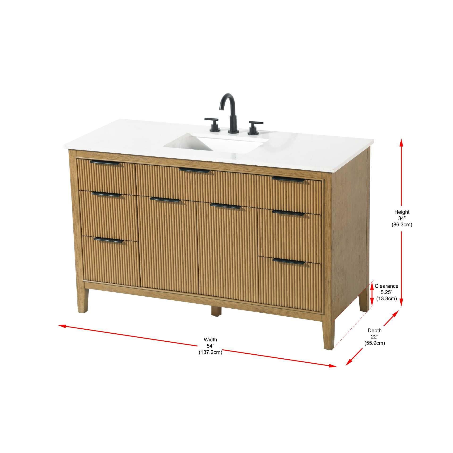 Langston 54 Inch Bath Vanity by Elegant Decor