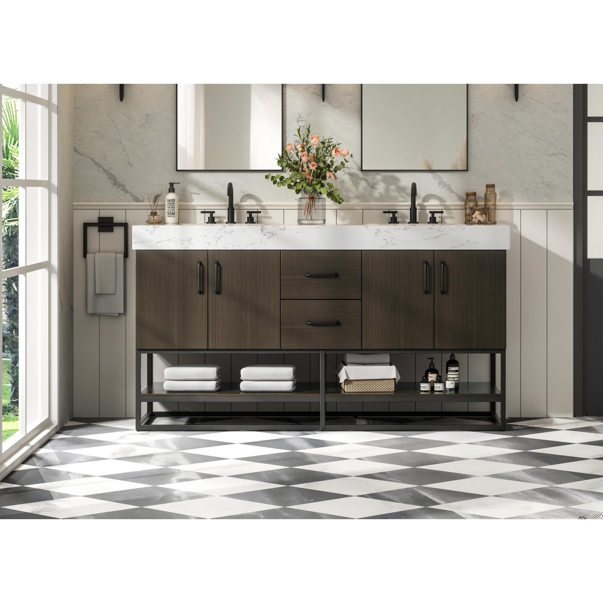 Shown in Mocha Brown finish