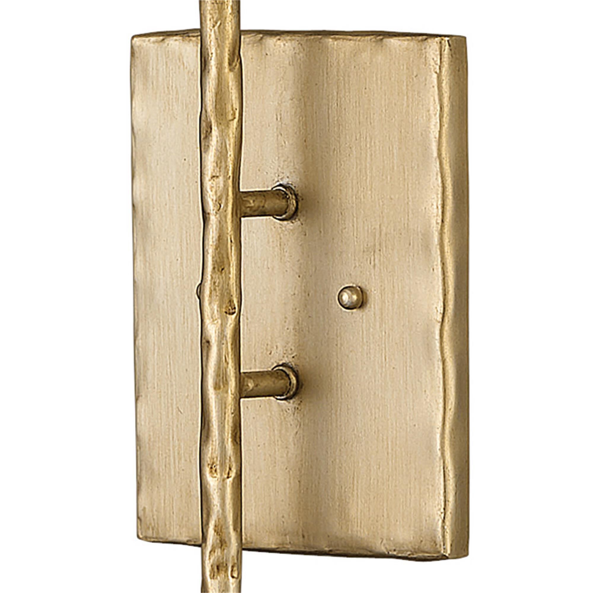 Shown in Champagne Gold finish and Off-White Textured shade