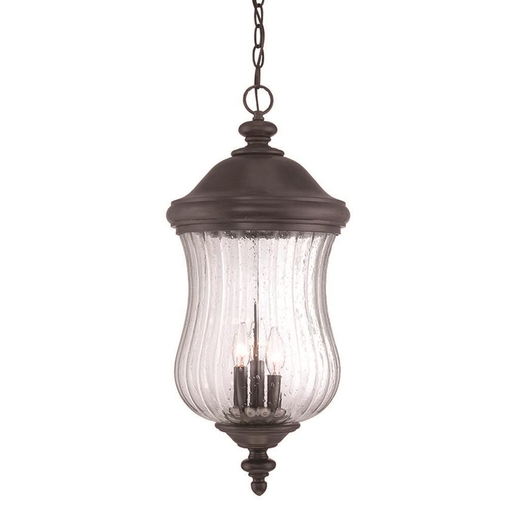 Shown in Black Coral finish and Clear glass and Clear Melon Shaped Glass shade