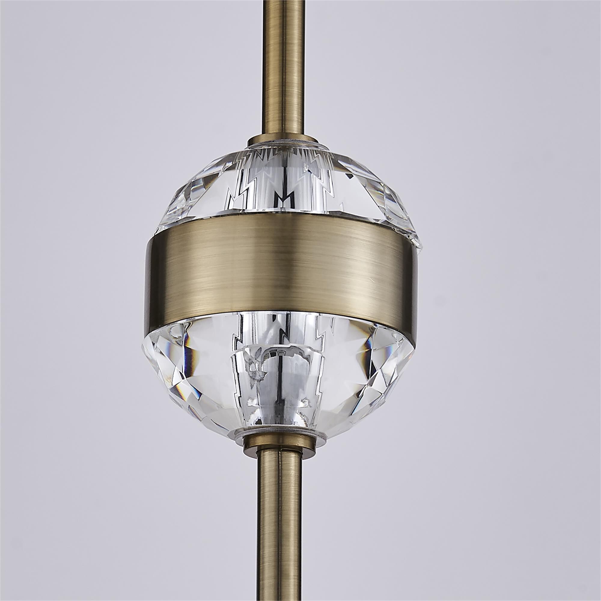 Shown in Winter Brass finish and Firenze Clear crystal