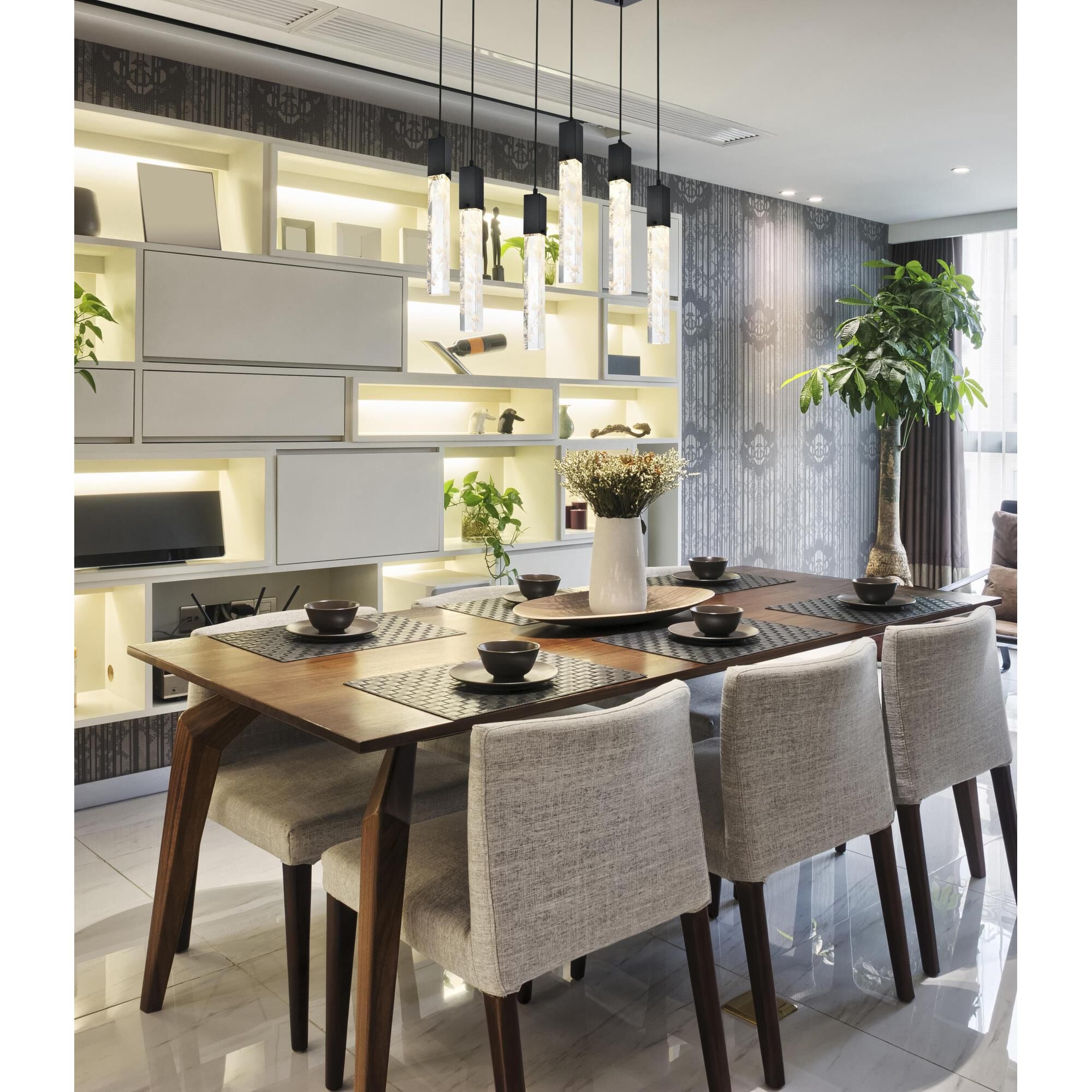 Shown in Black finish and Rc crystal and Clear glass