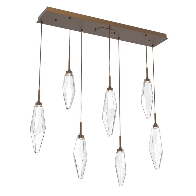 Rock Crystal 44 Inch 7 Light LED Linear Suspension Light by Hammerton Studio