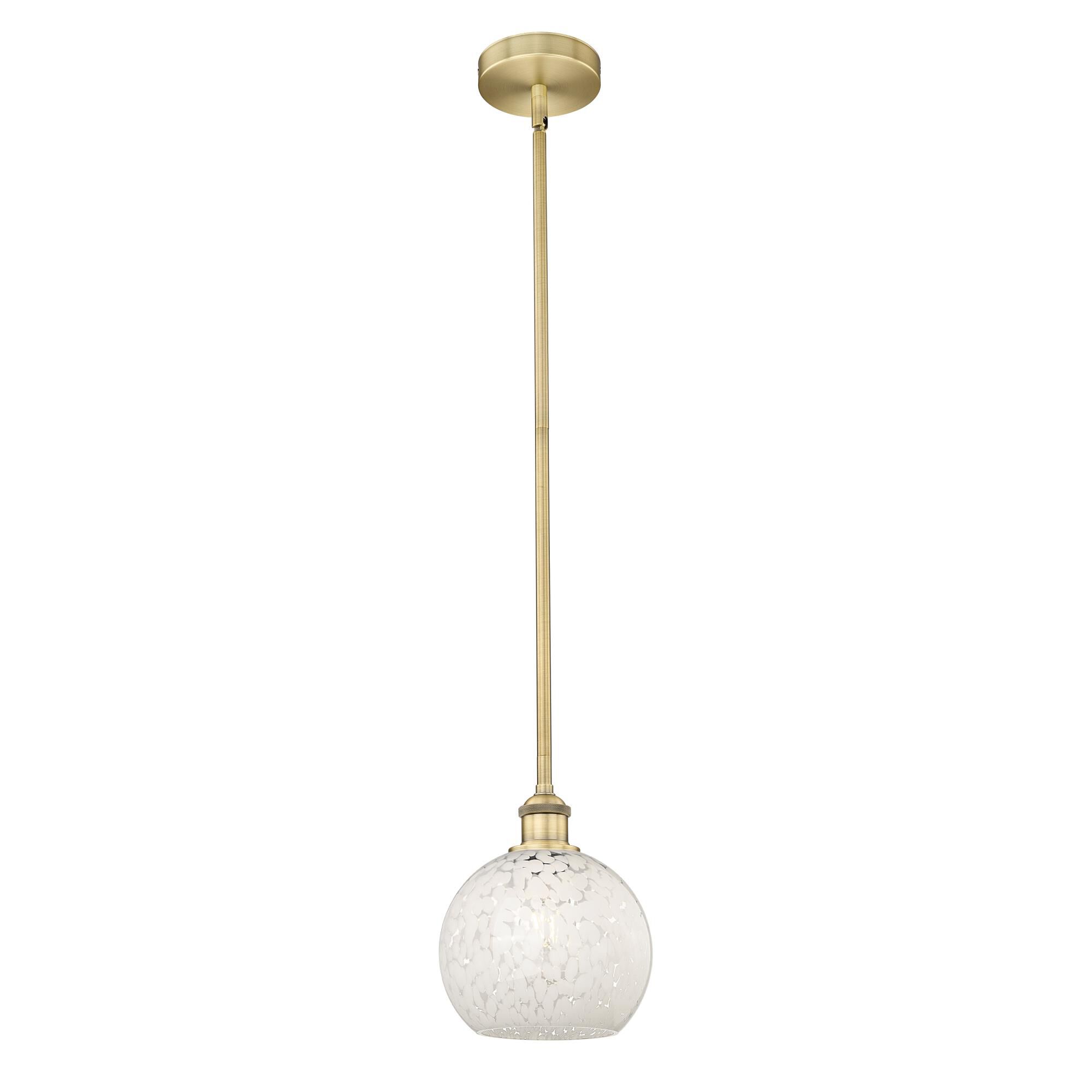 Bruno Marashlian White Mouchette 8 Inch Mini Pendant by Innovations Lighting