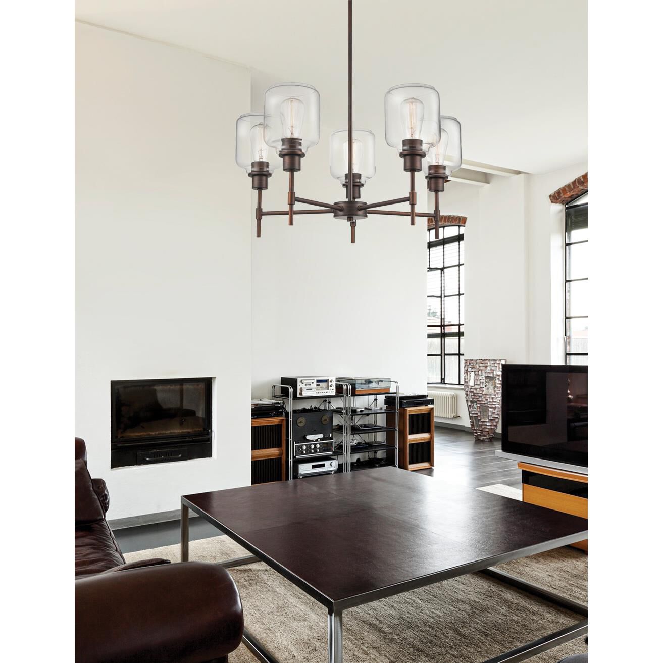 Asheville 25 Inch 5 Light Chandelier by Millennium Lighting