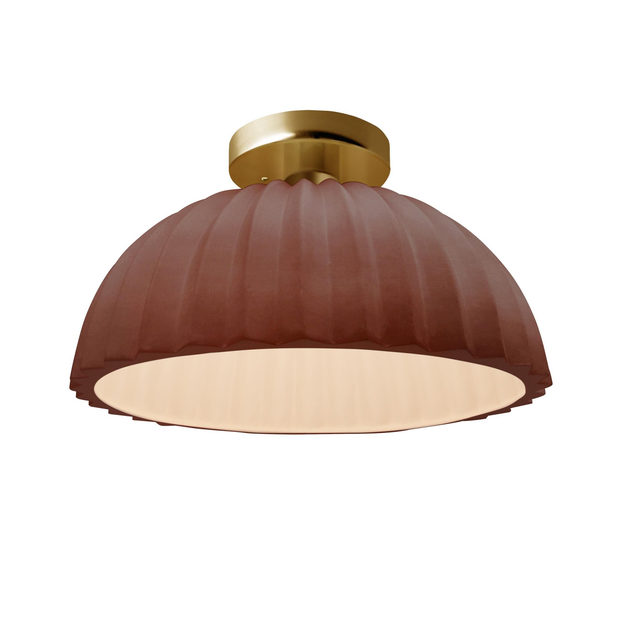 Shown in Brushed Brass finish and Canyon Clay shade