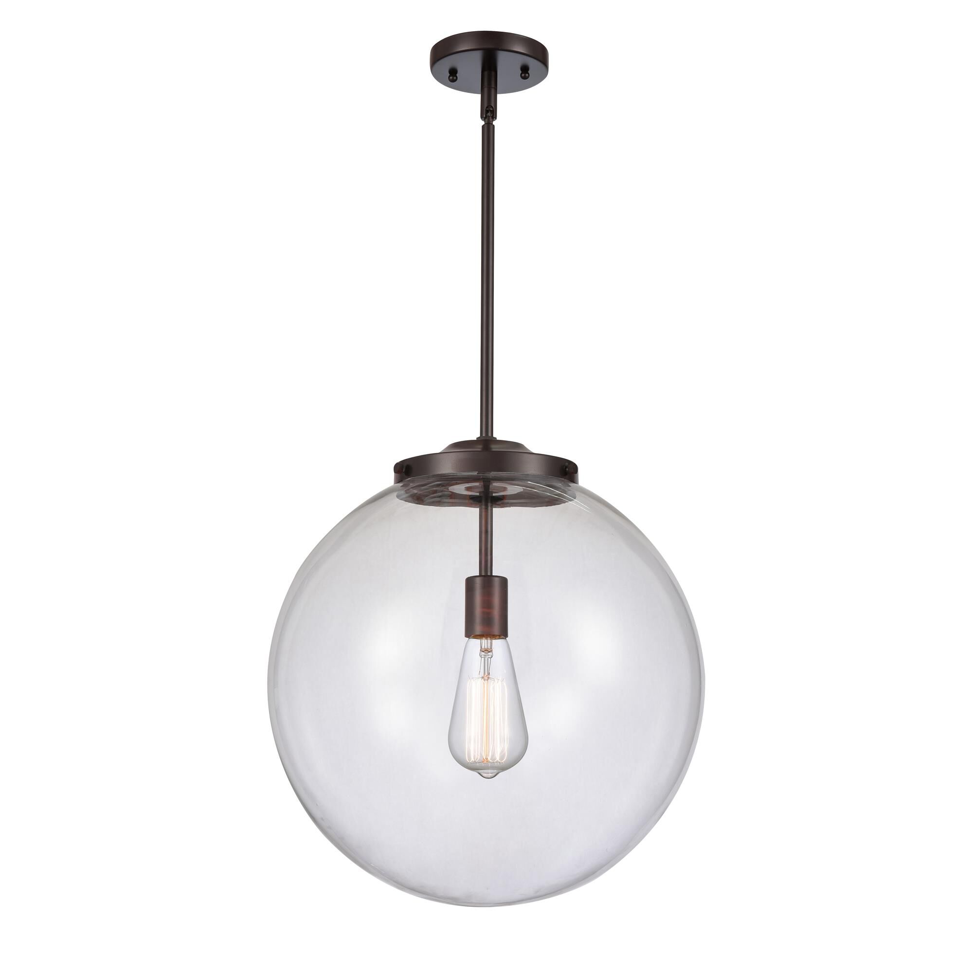 Shown in Oil Rubbed Bronze finish and Clear Beacon glass
