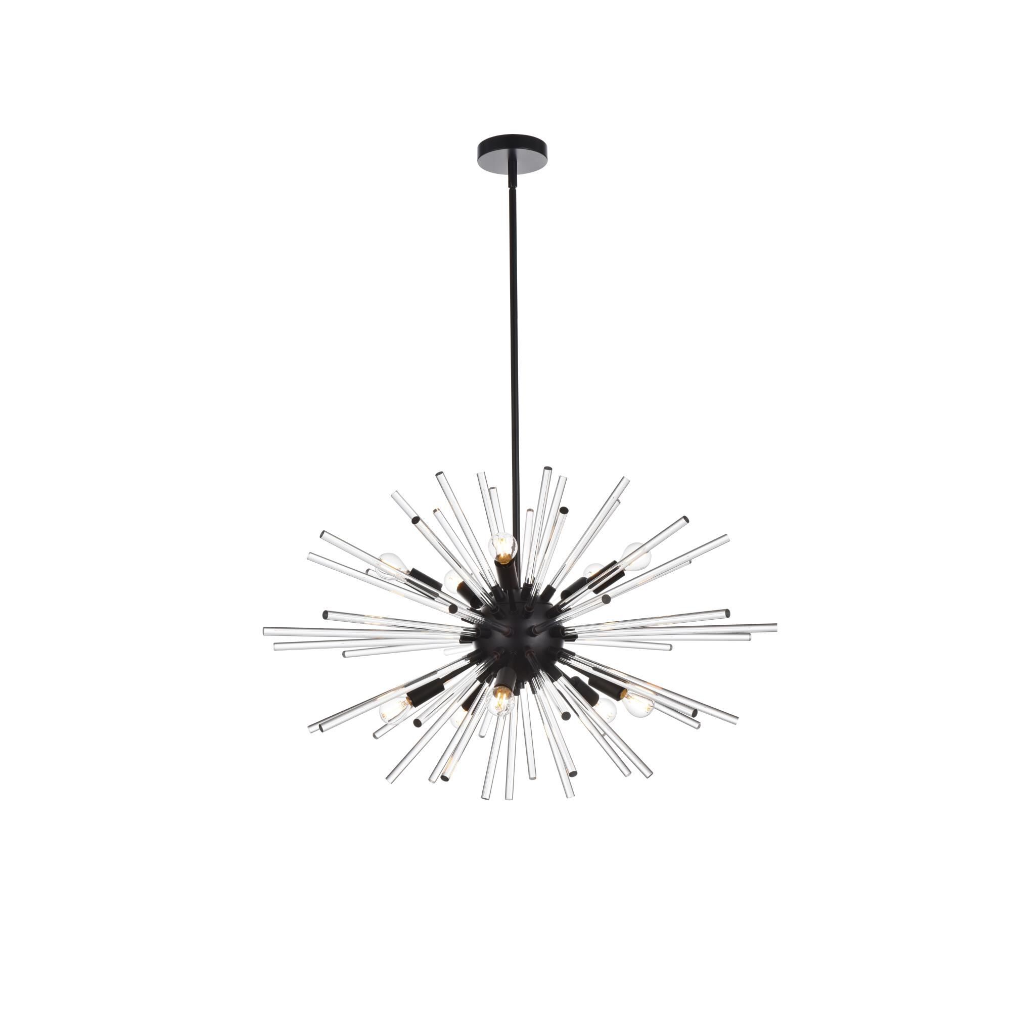 Sienna 36 Inch 10 Light Chandelier by Elegant Lighting