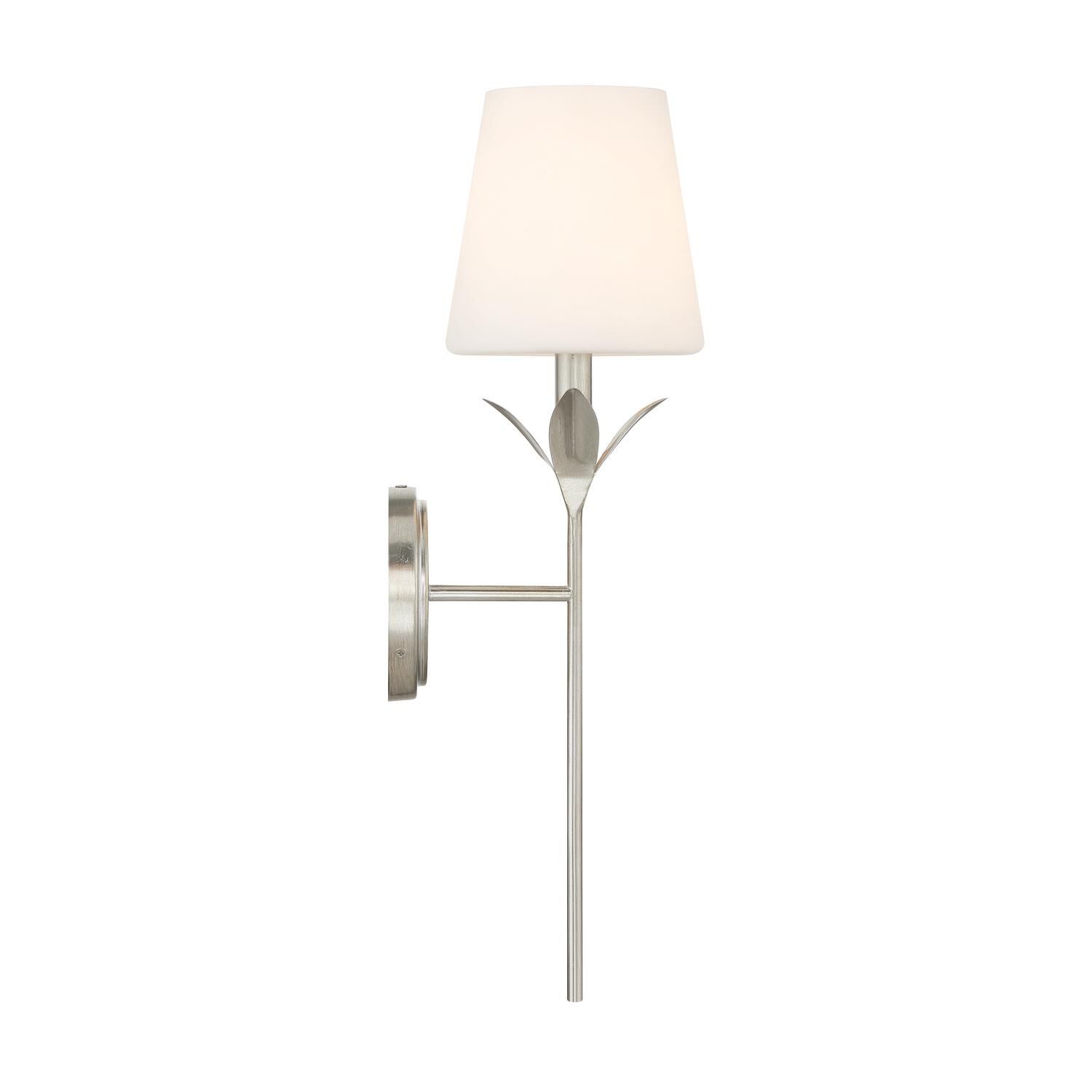 Shown in Antique Silver finish and Glass shade