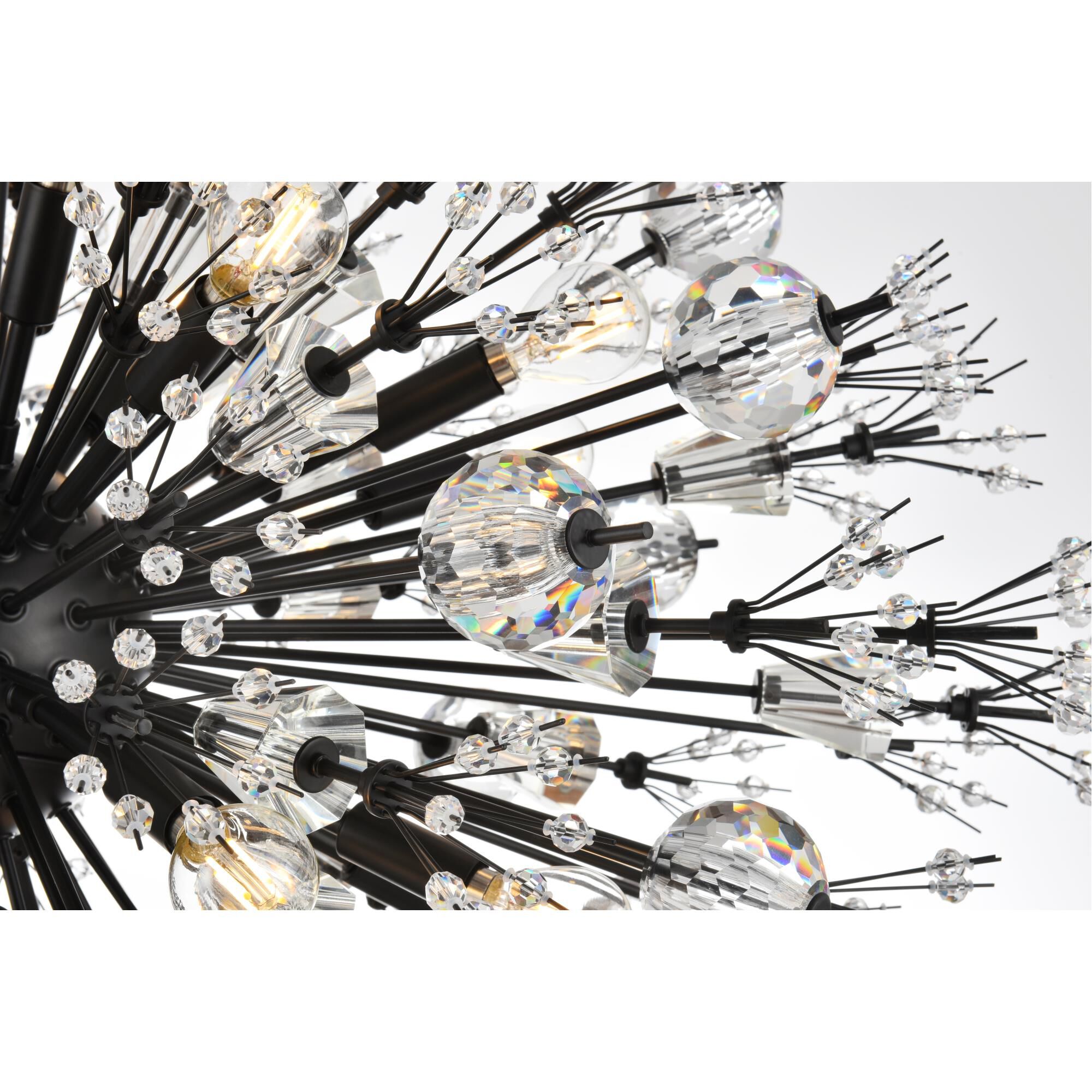 Shown in Black finish and Clear Royal Cut crystal