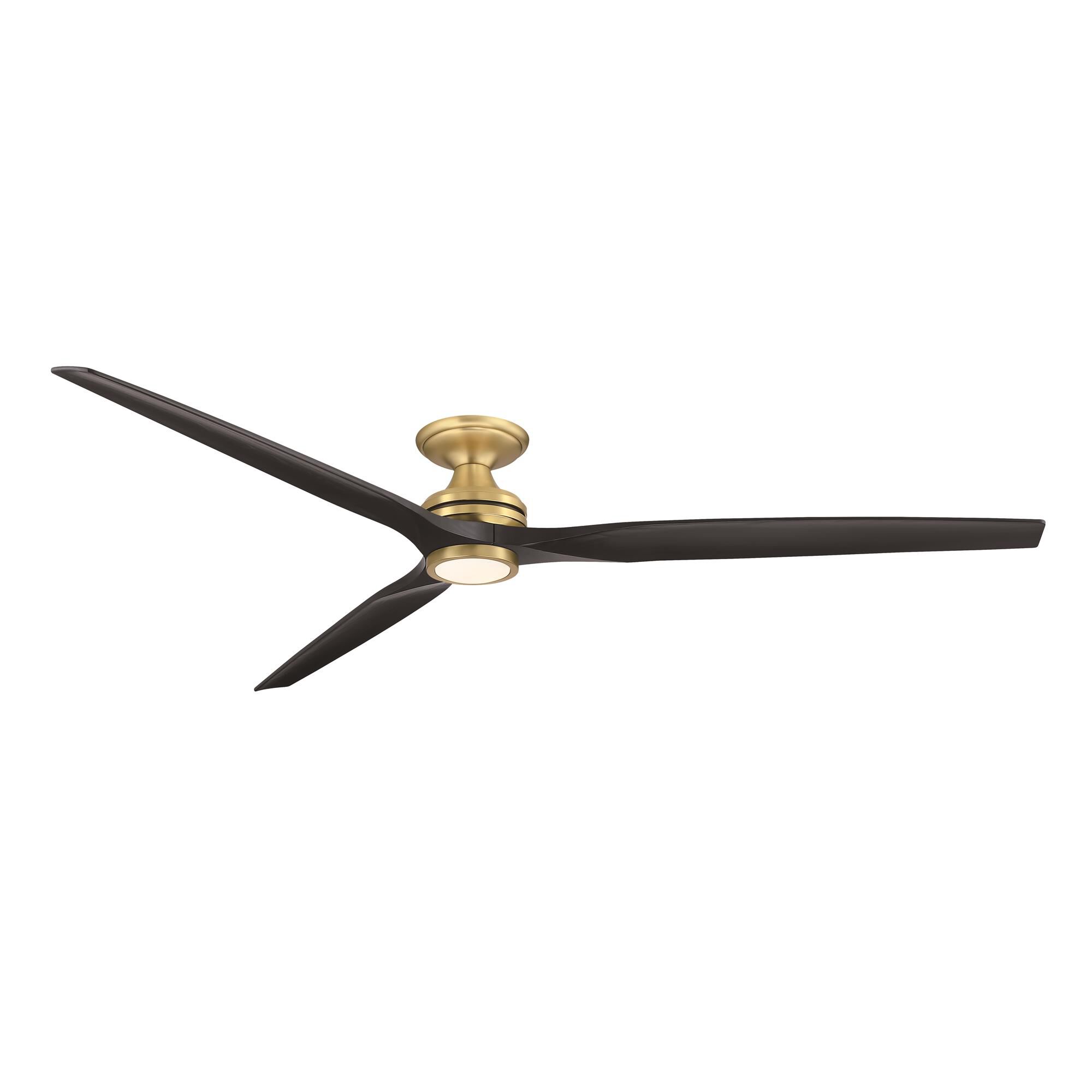 Spitfire 84 Inch Flush Mount Fan with Light Kit,