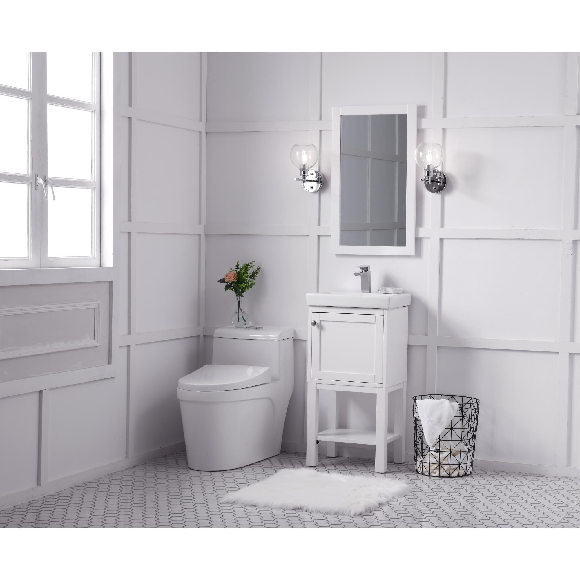 Shown in White finish