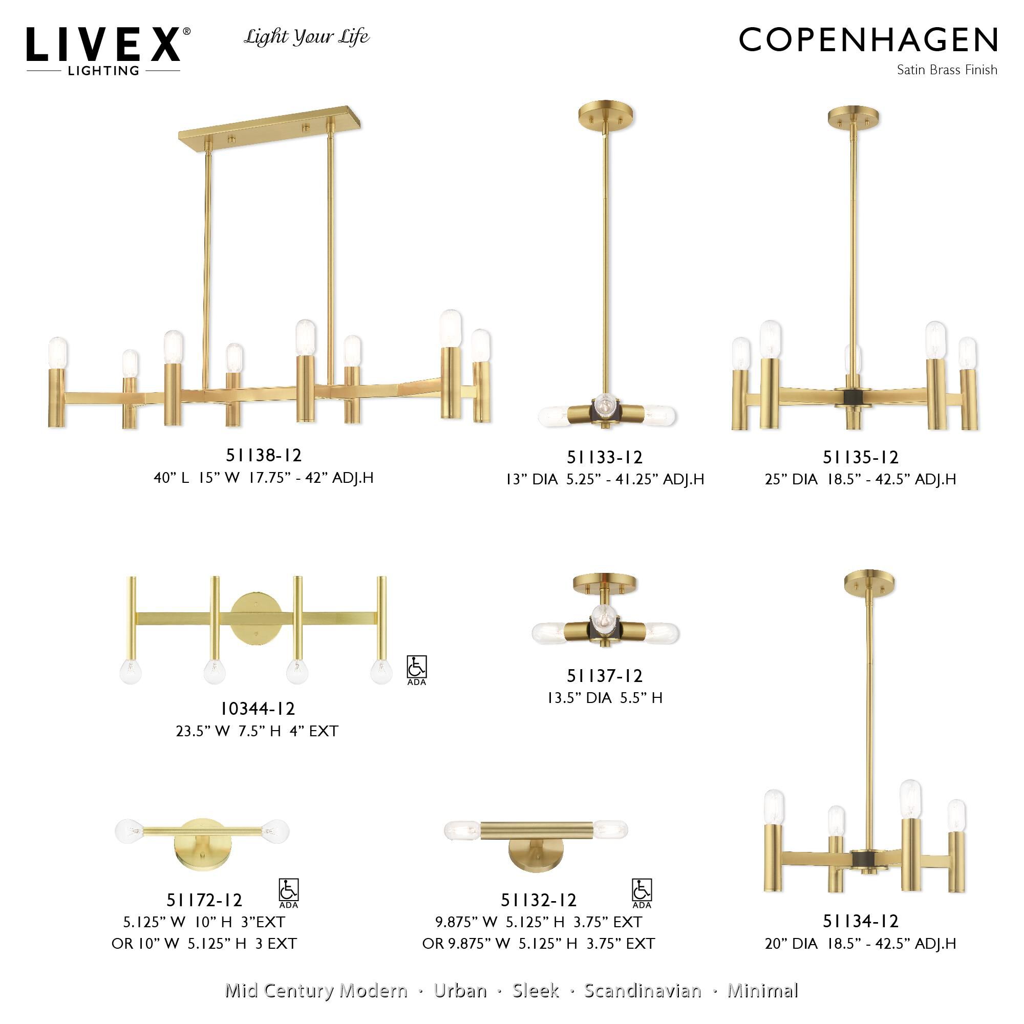 Copenhagen 5 Light Chandelier by Livex Lighting