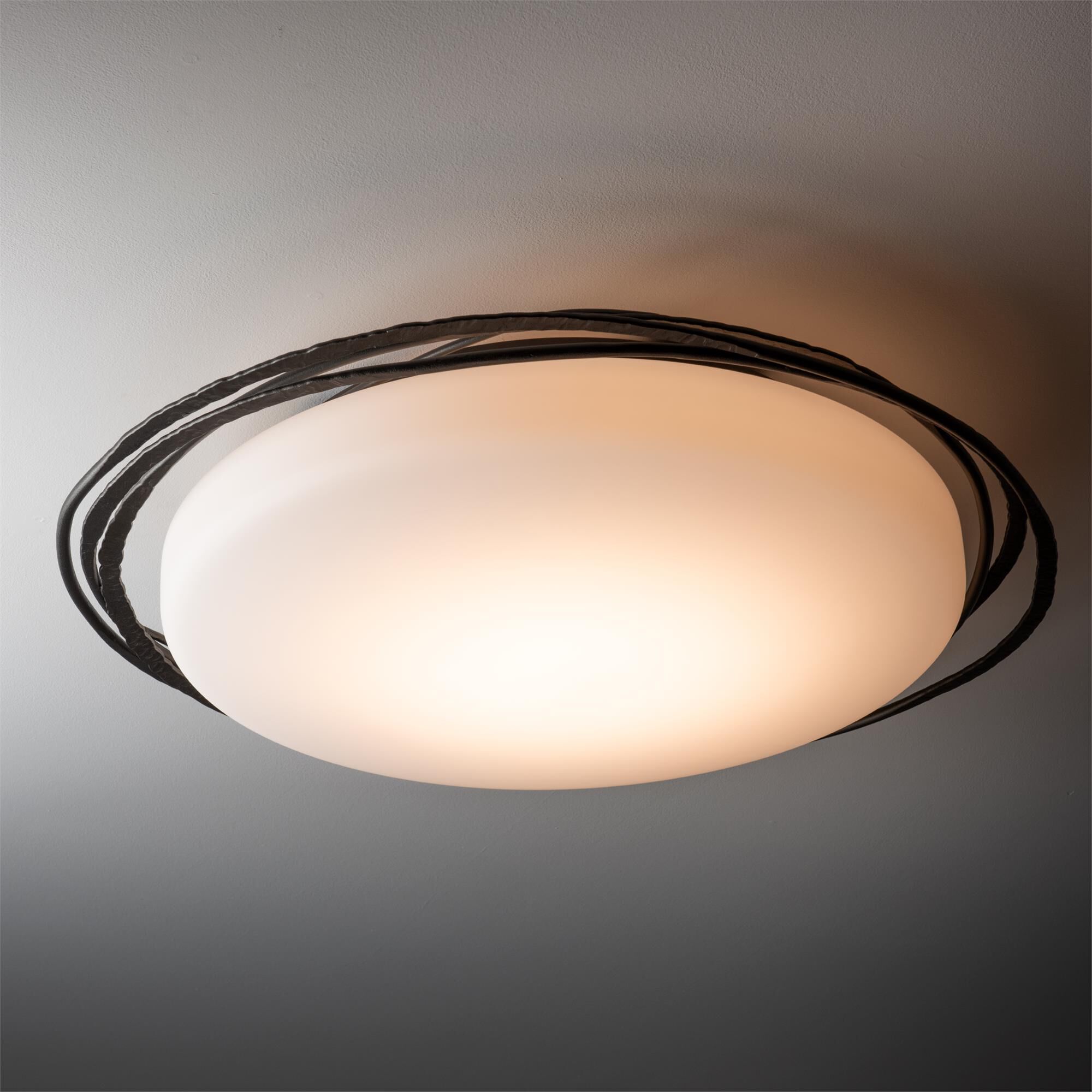 Shown in Oil Rubbed Bronze finish and Opal glass