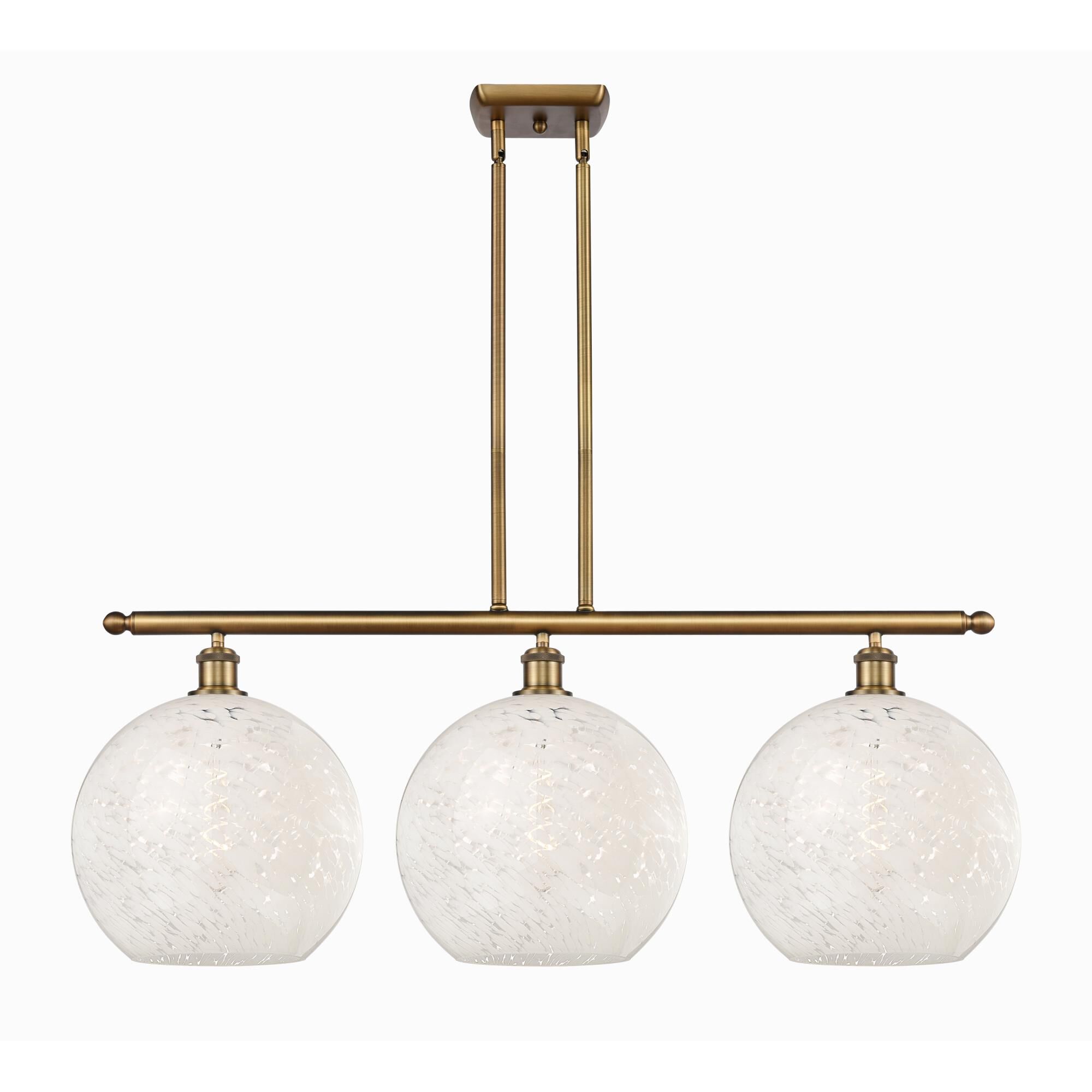 Bruno Marashlian White Mouchette 39 Inch Linear Suspension Light by Innovations Lighting