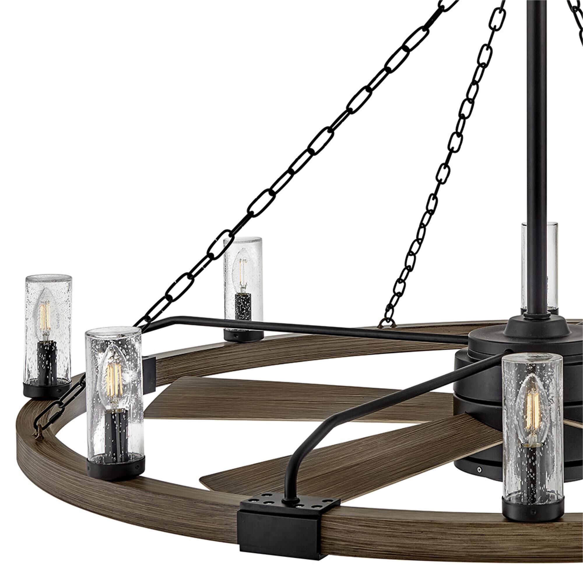 Sawyer 44 Inch Chandelier Ceiling Fan with Light Kit,