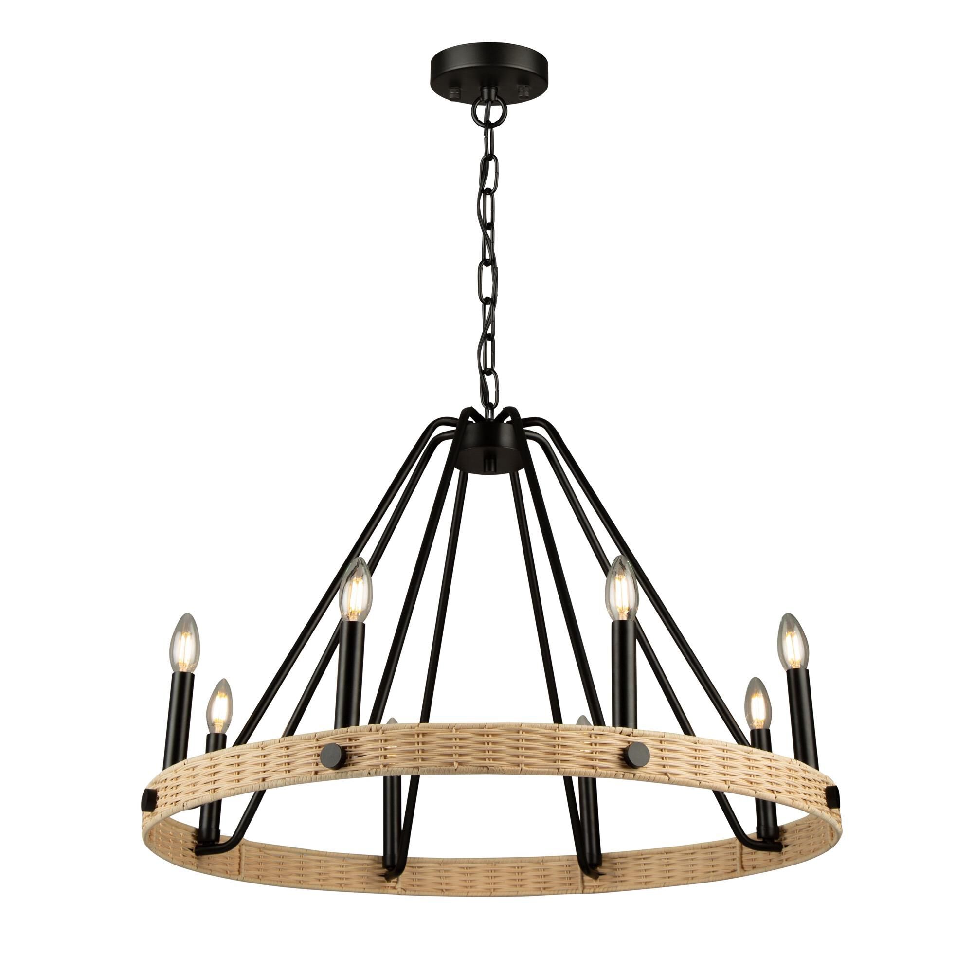 Perris 32 Inch 8 Light Chandelier by Artcraft