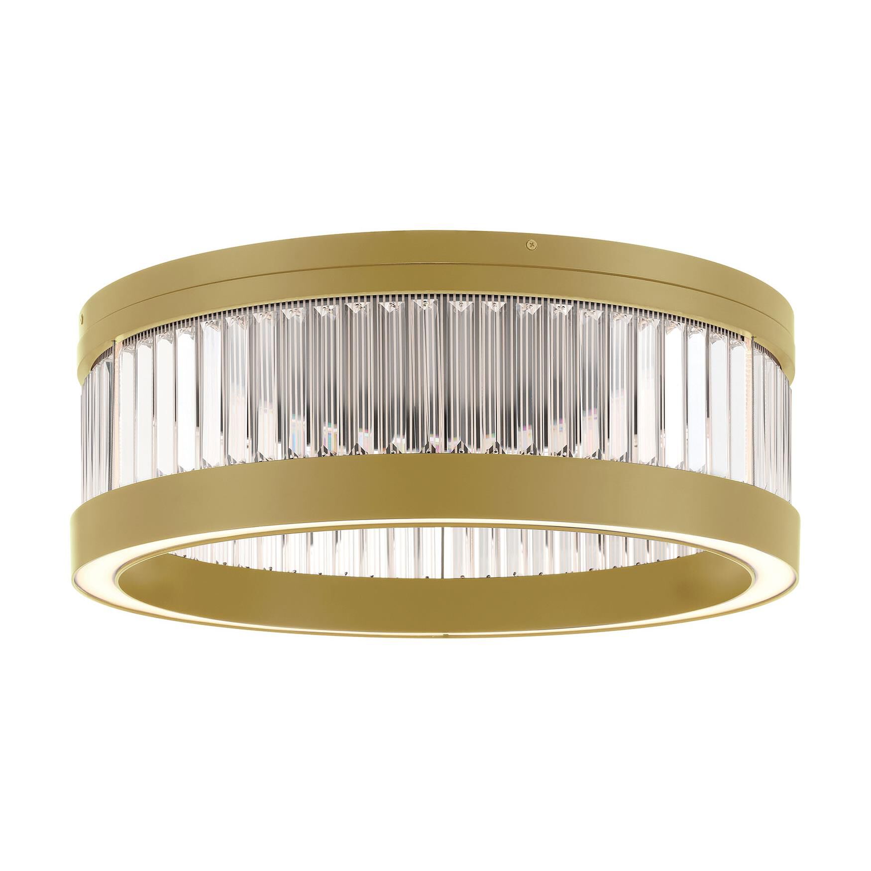 Shown in Gold finish and Clear Crystal glass