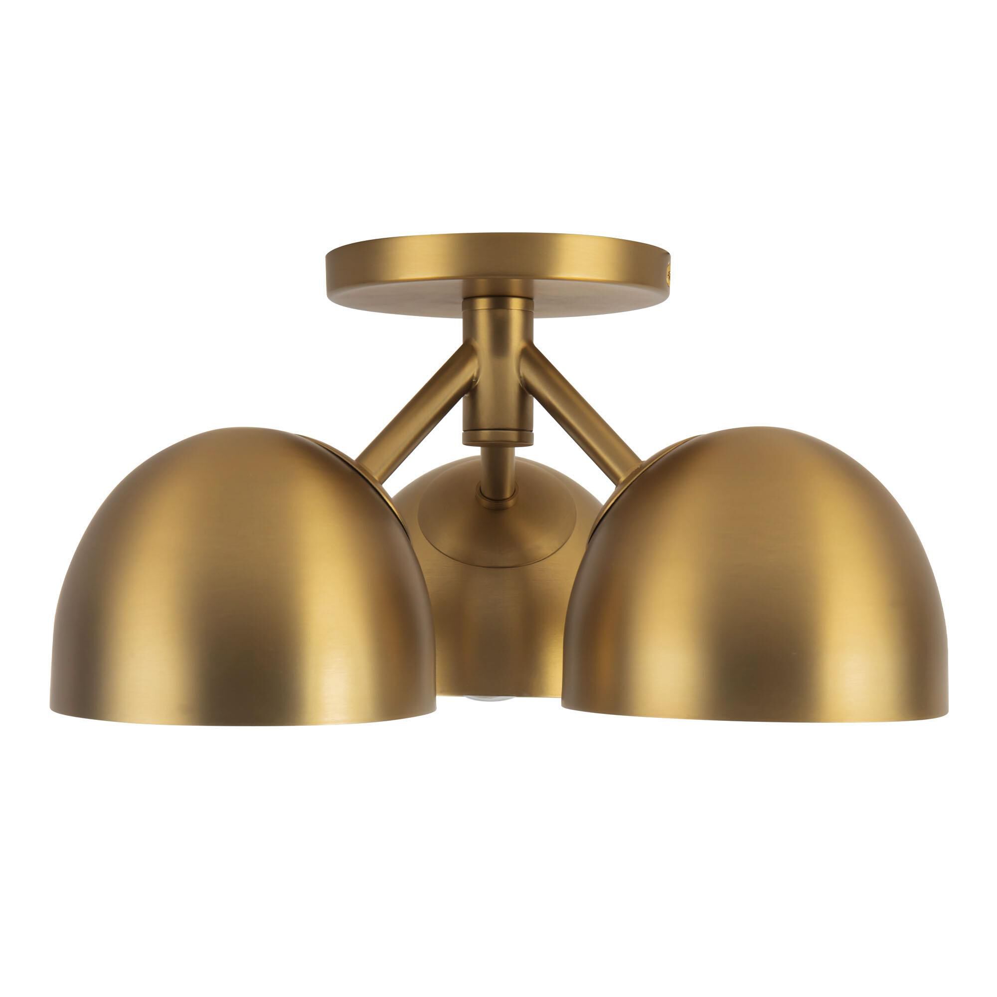 Shown in Brushed Gold finish and Steel shade