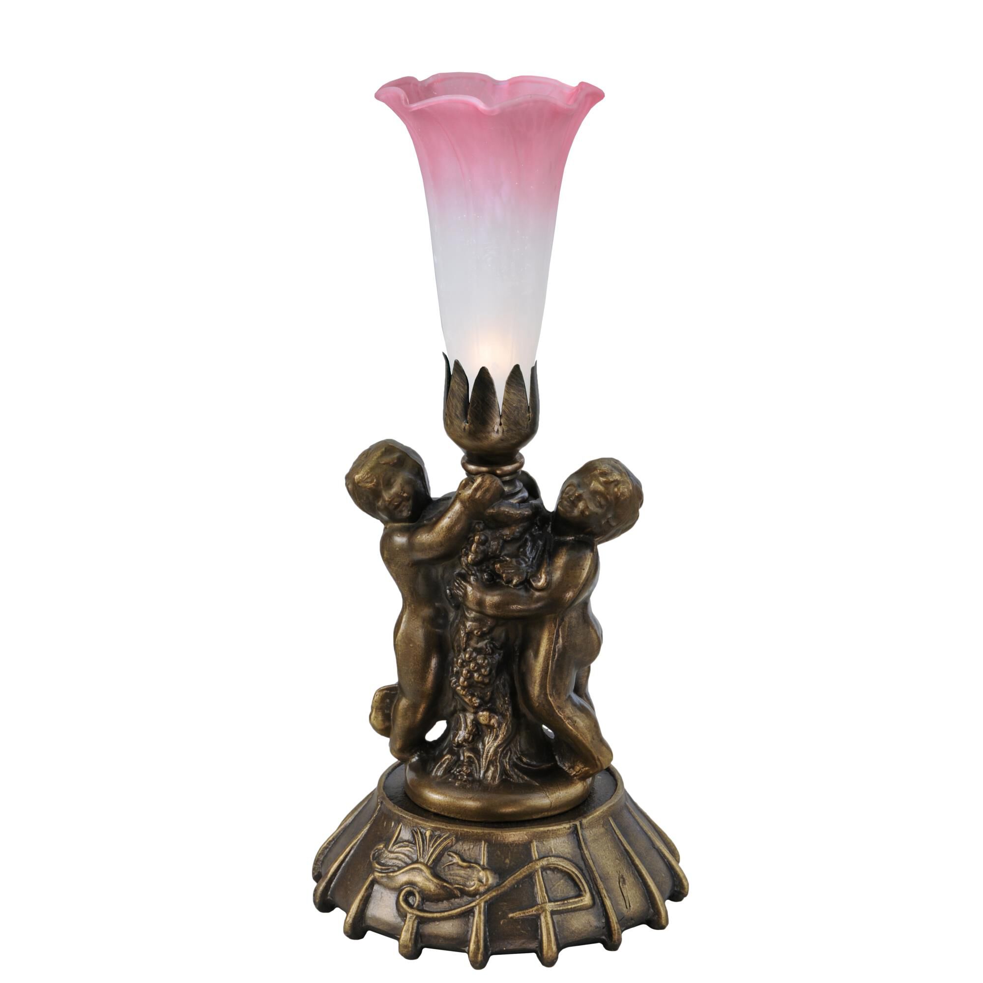 Twin Cherub 12 Inch Accent Lamp by Meyda Lighting