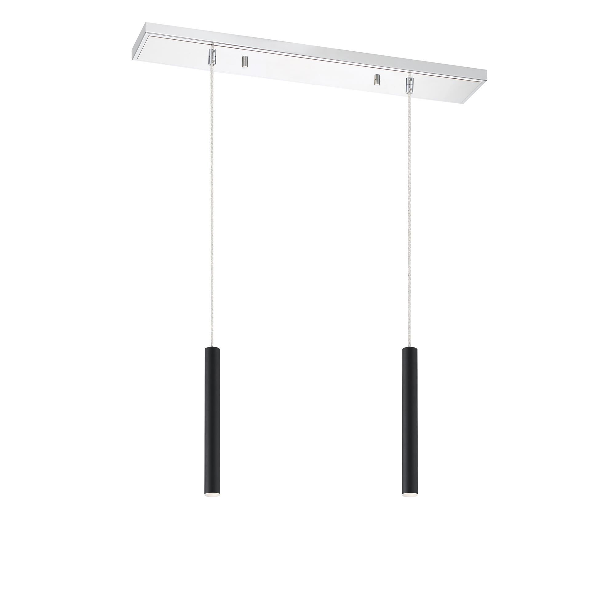 Shown in Chrome finish and Steel glass and Steel shade