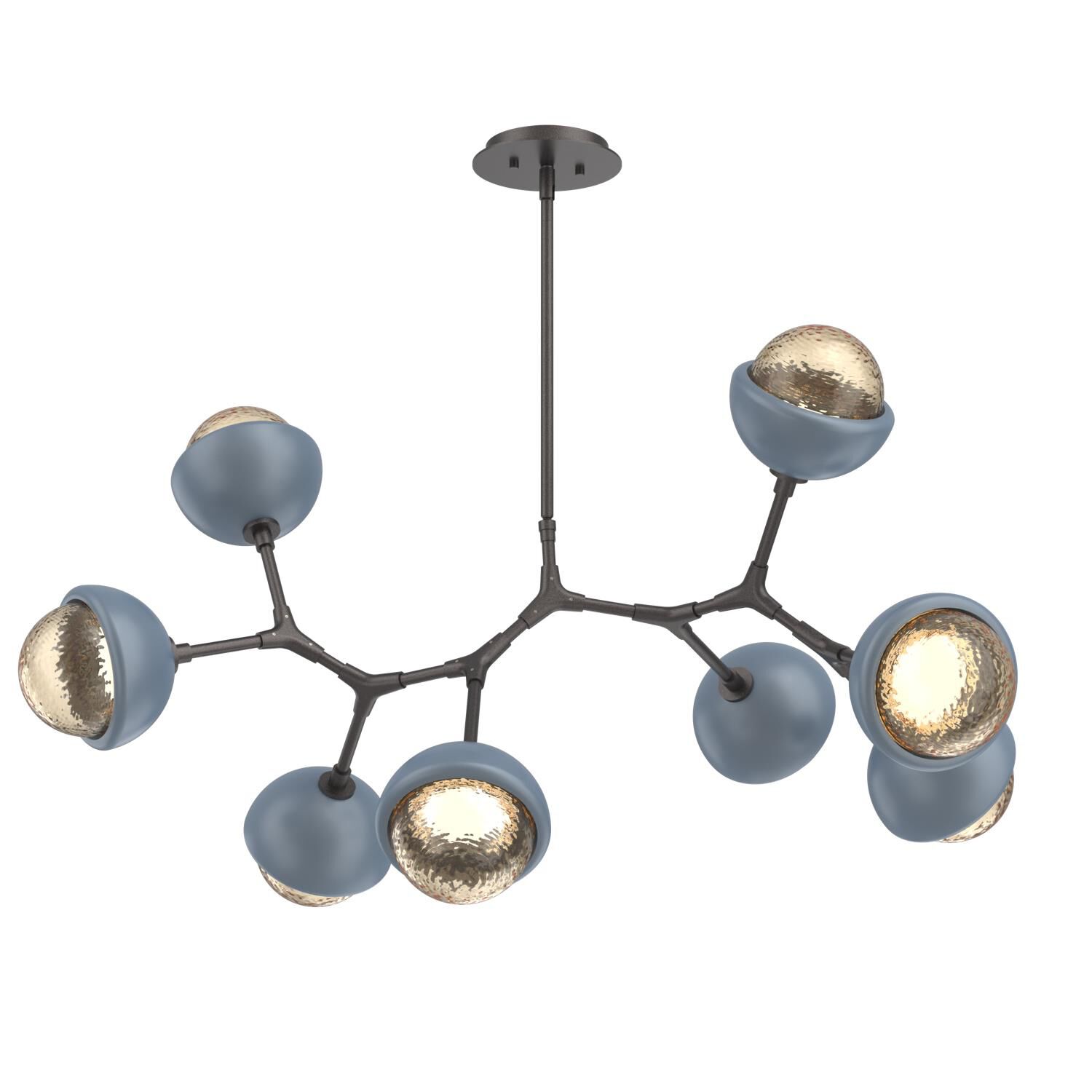 Shown in Graphite finish and Amber glass and Poppy Blue accent